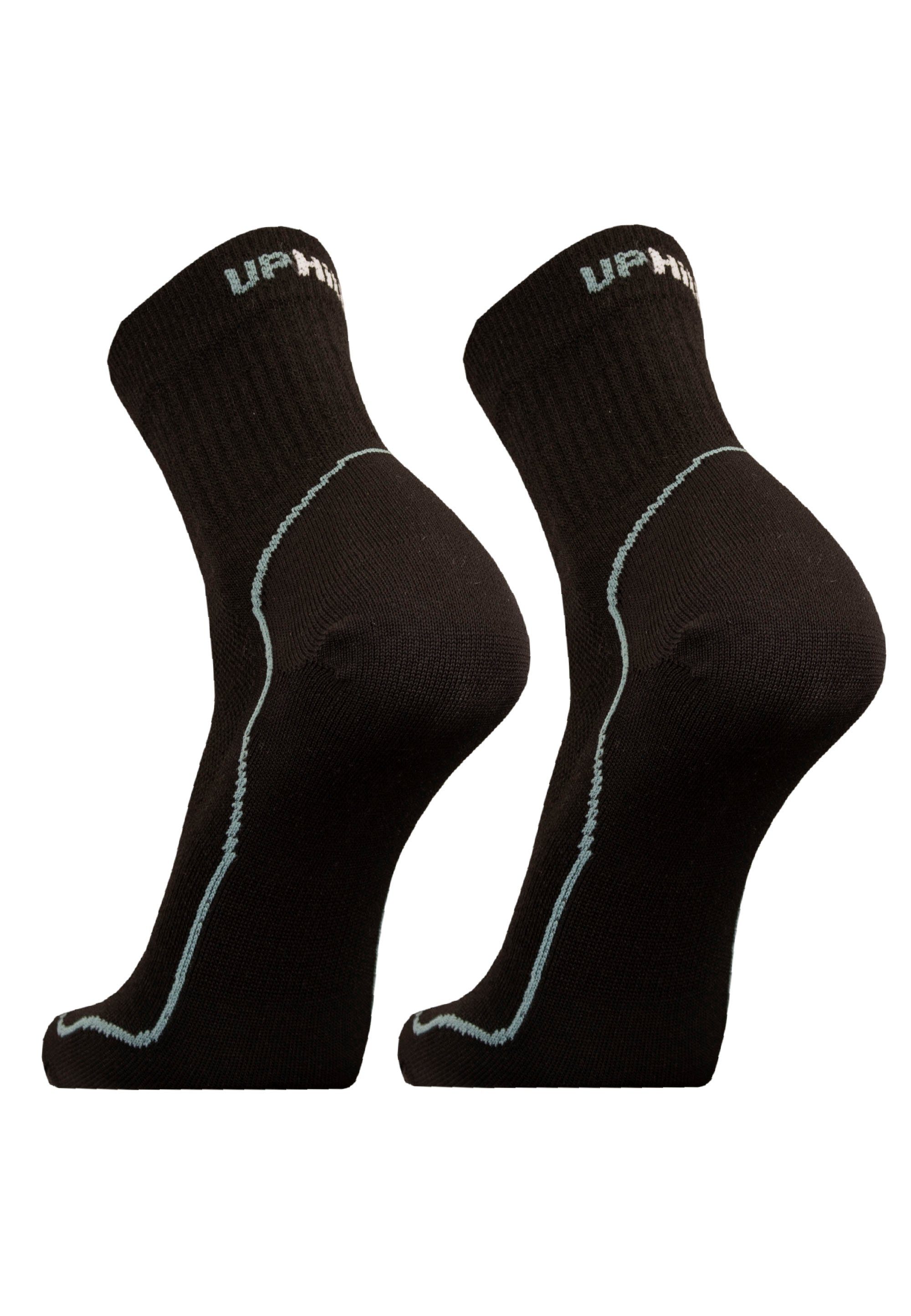 UphillSport Nähte reibende (2-Paar) schwarz-grau ohne Socken