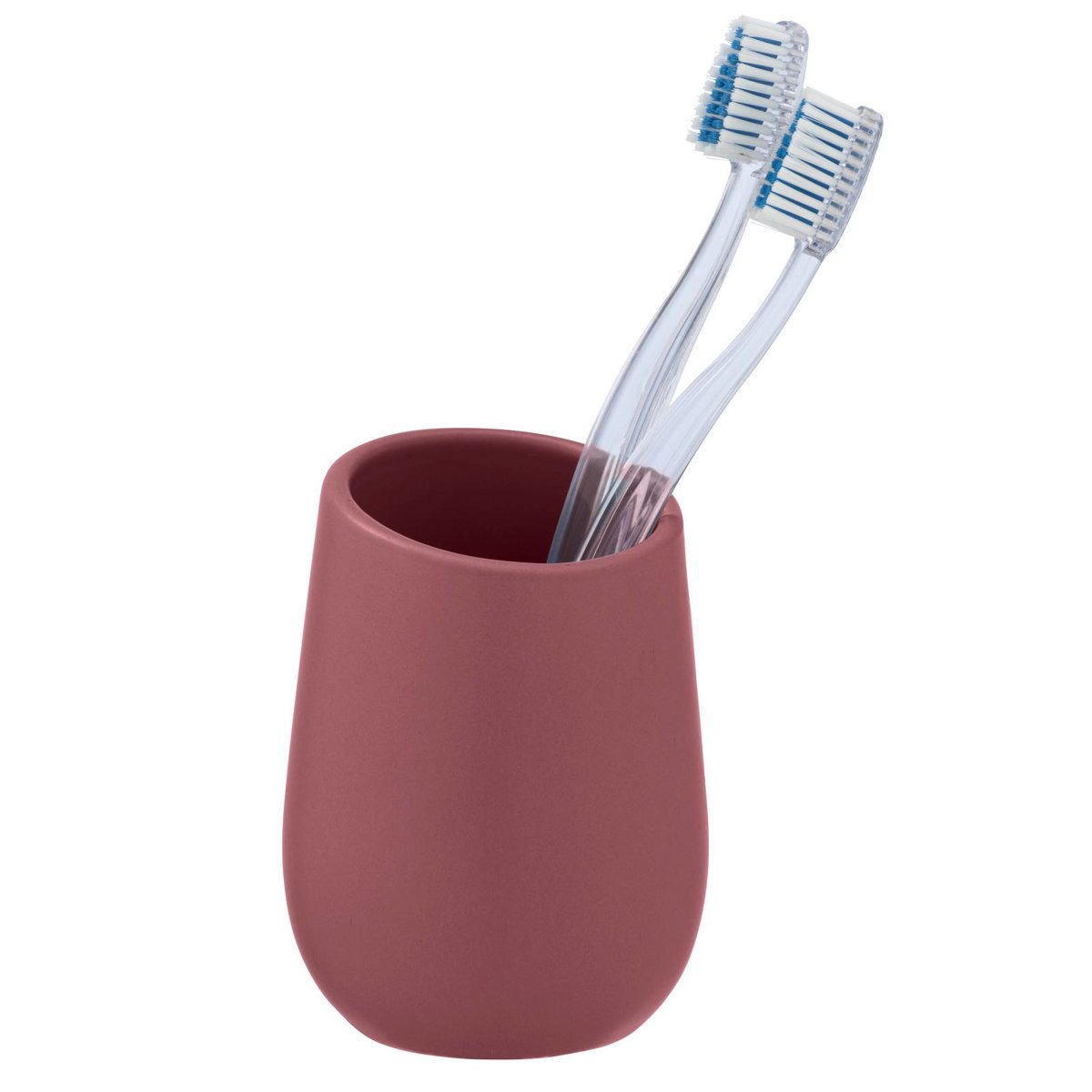 WENKO Zahnputzbecher Keramikbecher für Pinsel BADI, grey, Wenko, (1 St)