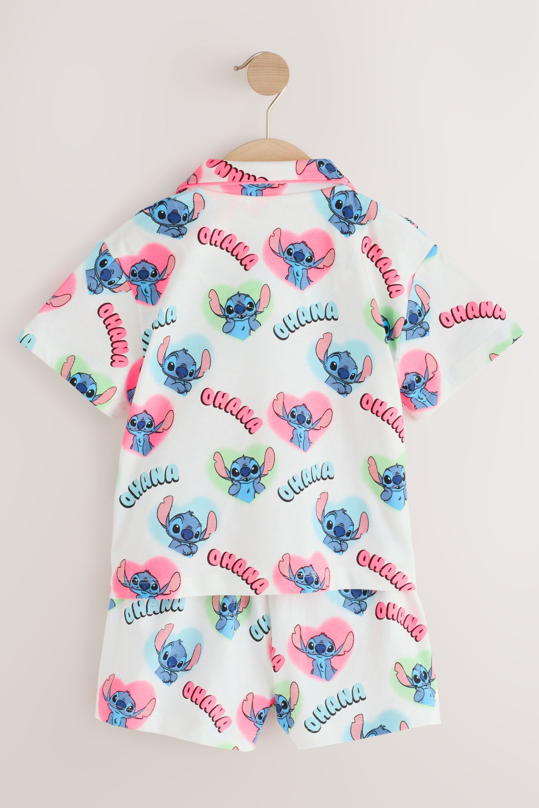 Next Pyjama Durchgehend geknöpfter Schlafanzug mit Ziernaht (2 tlg)