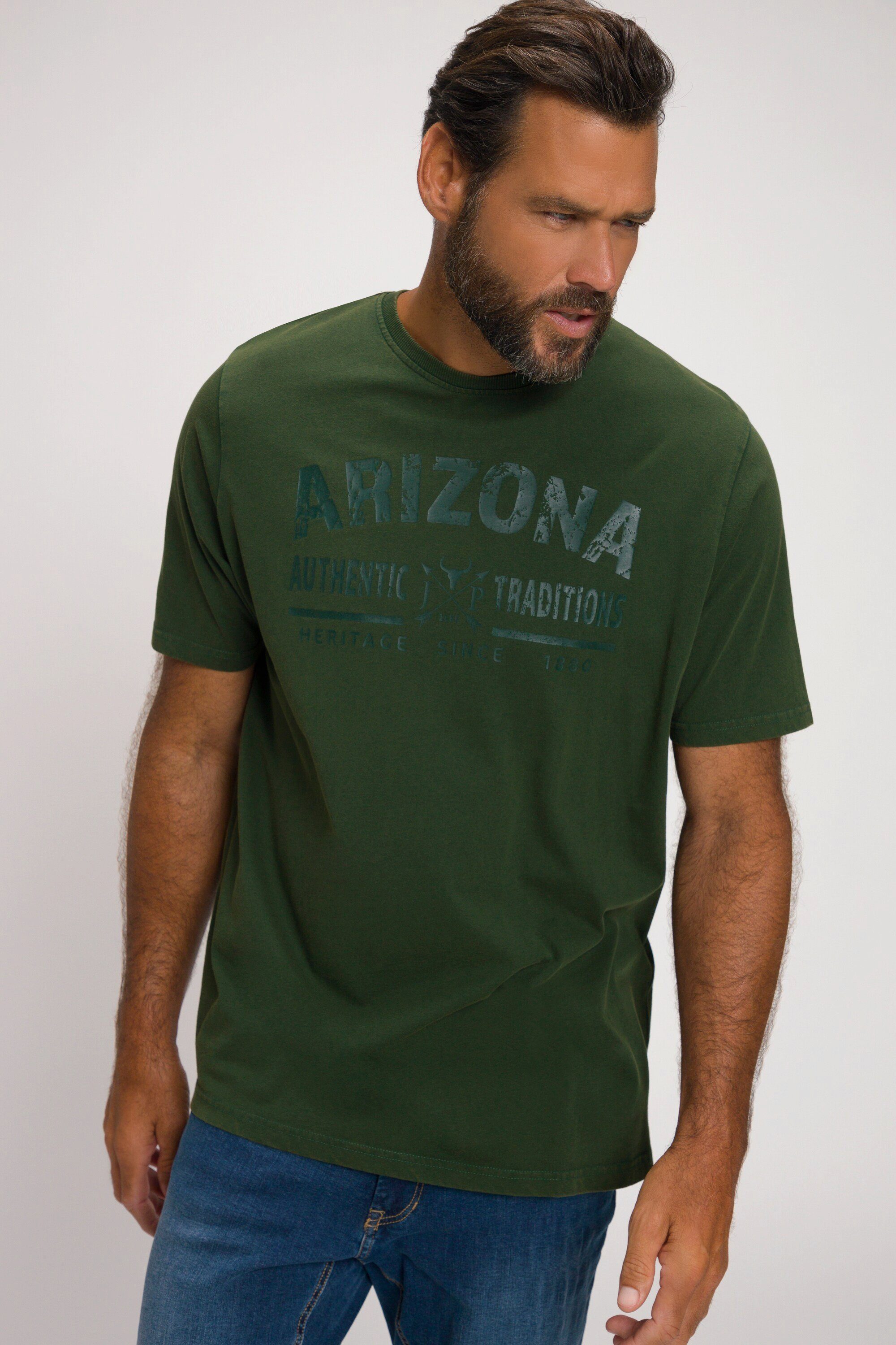 JP1880 T-Shirt T-Shirt Halbarm Used Look Arizona Print