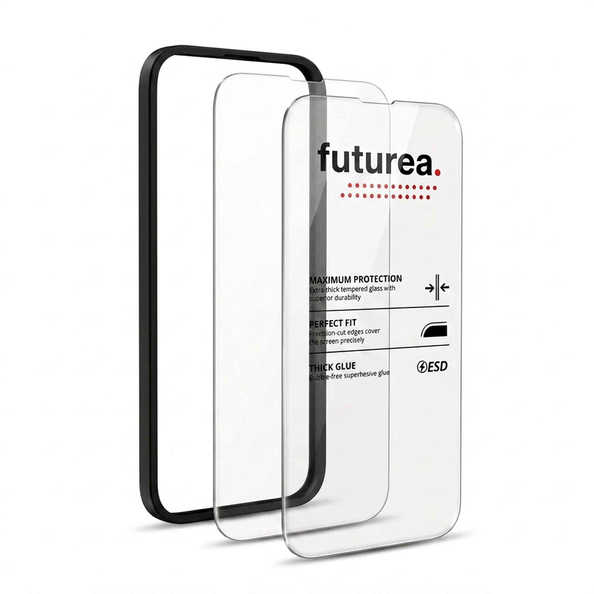 Futurea Displayschutzglas 2er Pack für iPhone 18 Pro und iPhone 18 Pro Max & 9H Panzerglas für iPhone 18 Pro Max, Set, 2 Stück, Schutzfolie auch kompatibel für  – Bild 2 von 4