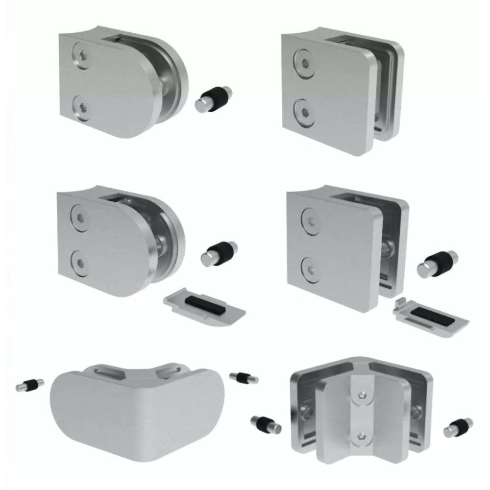 StahlFux Glaszaun Glashalter Glasklemme 8-12 mm, günstig online kaufen