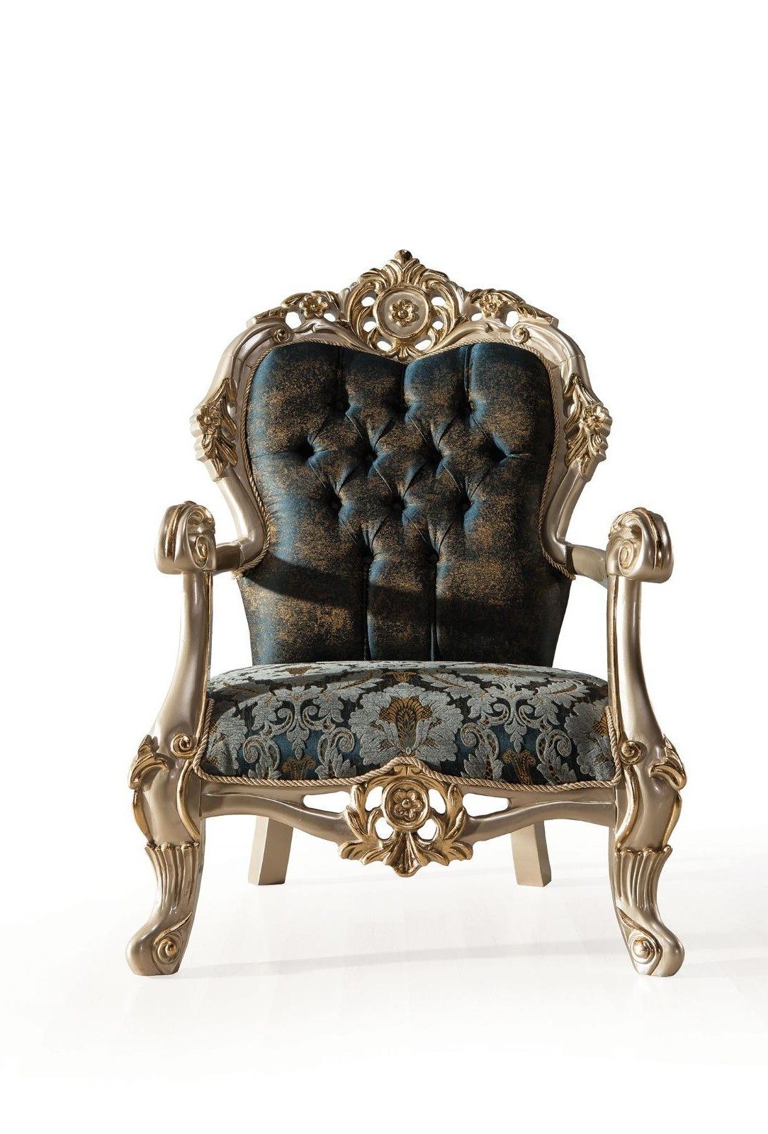 Xlmoebel Esszimmerstuhl Barock Rokoko Polsterstuhl Luxus Sessel für Wohnzimmer (1 St), Made in Europa