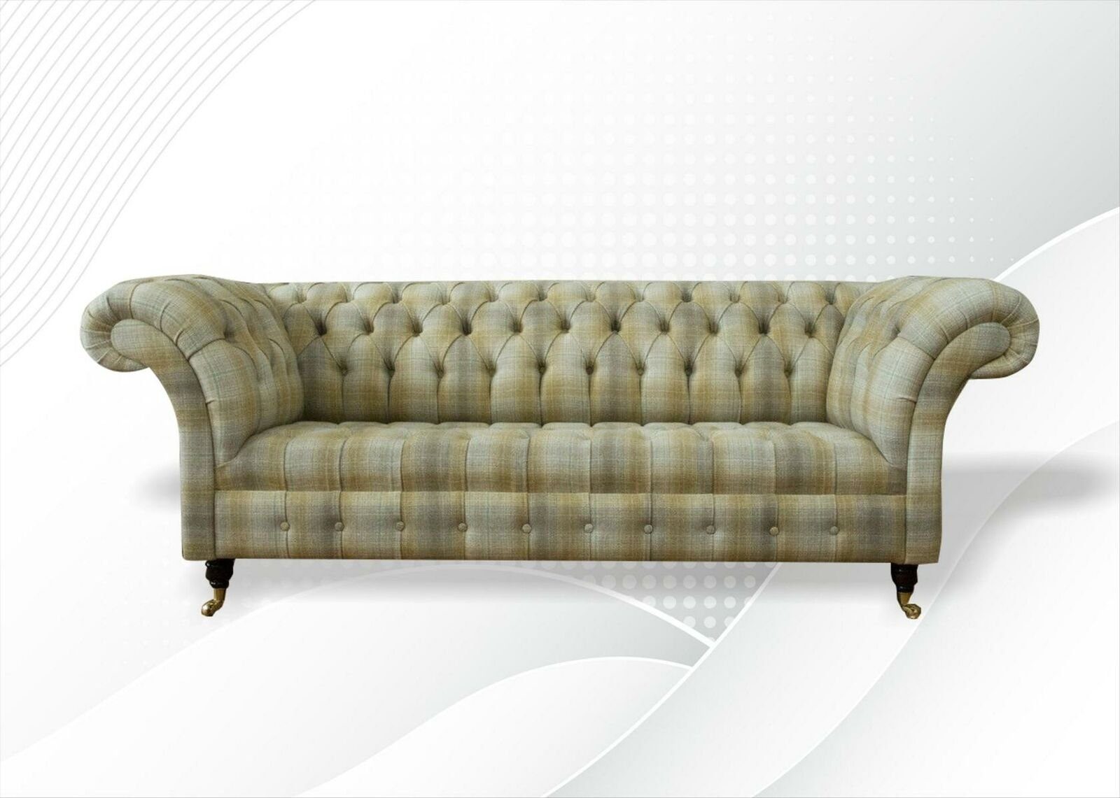 JVmoebel Chesterfield-Sofa Luxuriöse Beige Chesterfield Couchgarnitur 3+2+1 Sitzer, Made in Europe | Chesterfield-Sofas