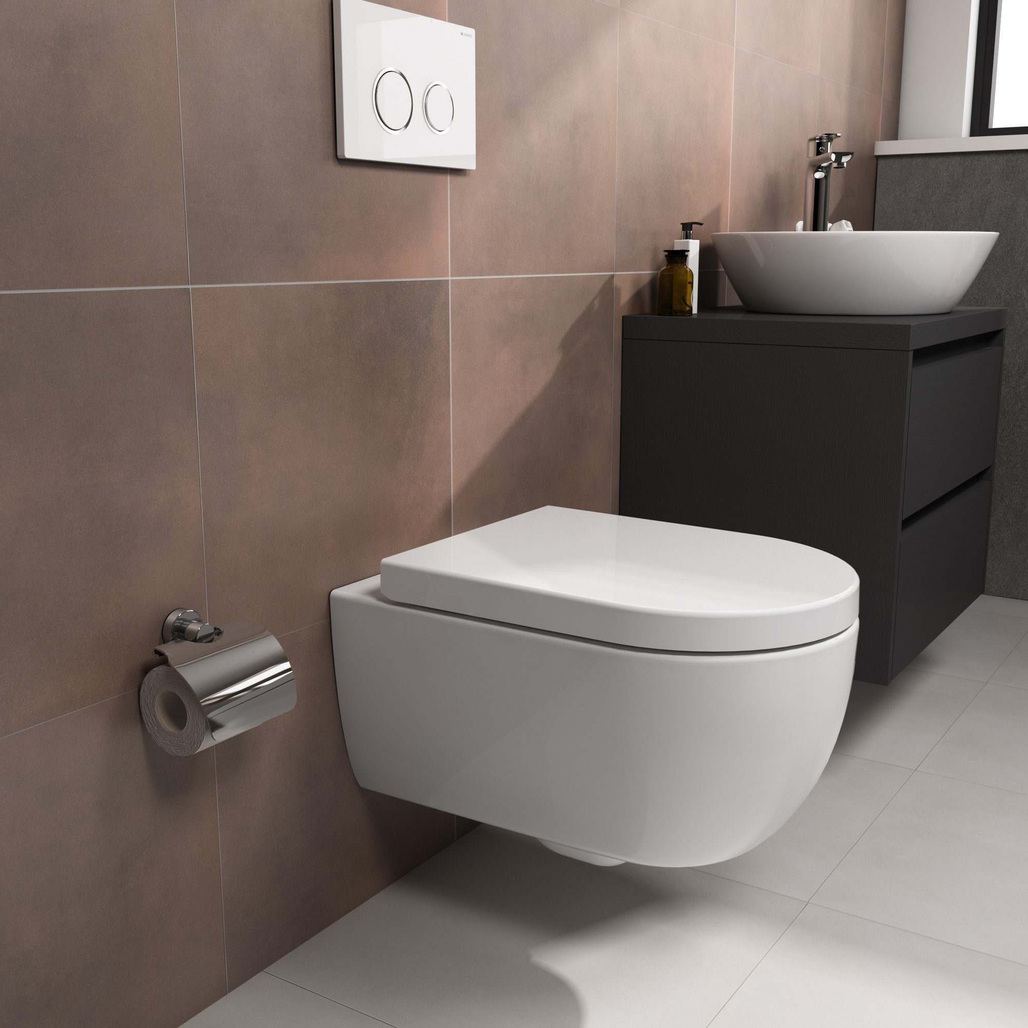 Aqua Bagno Tiefspül-WC »Spülrandlose Toilette Wand-WC Inkl. abnehmbaren«  online kaufen | OTTO