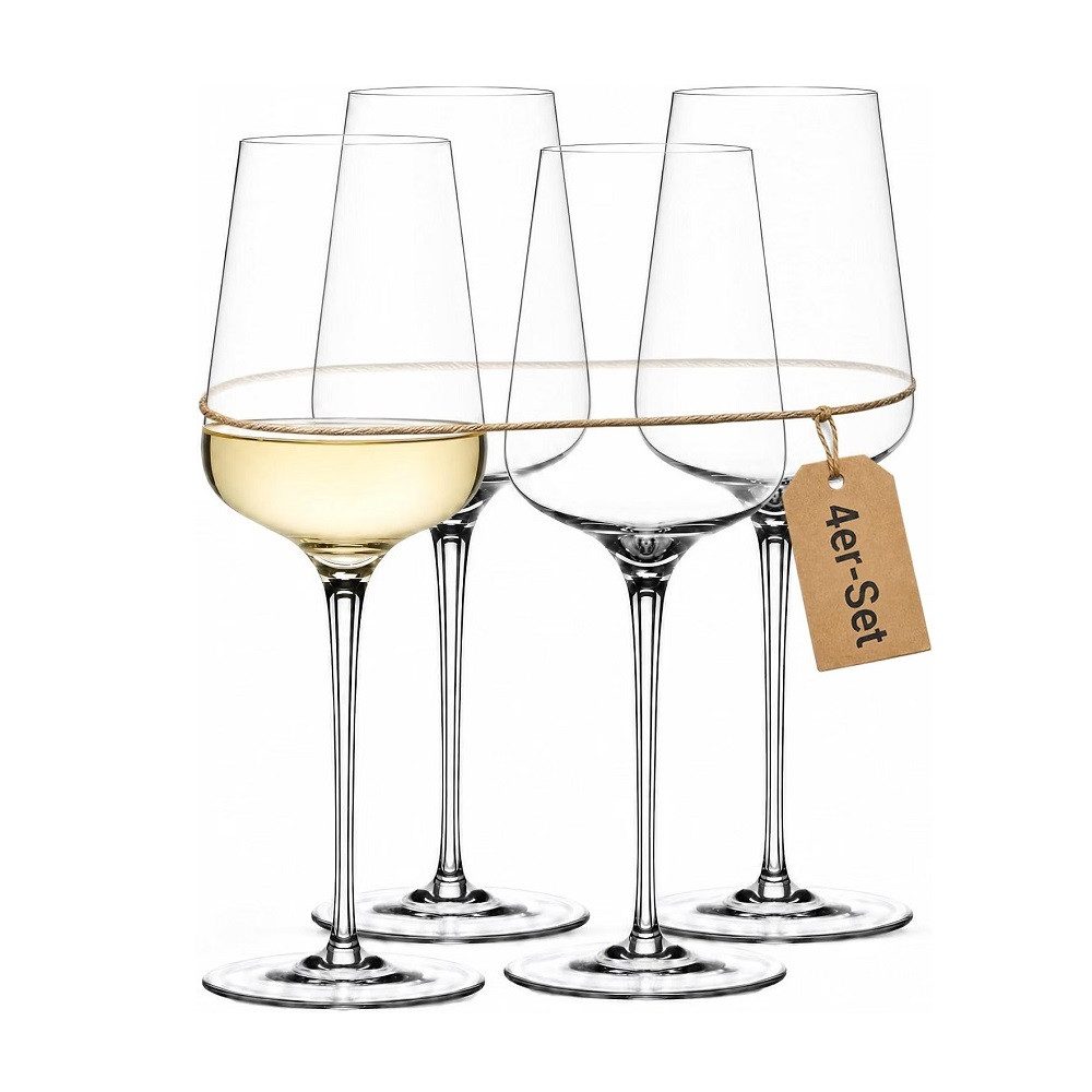 Der Porzellan-Laden Weinglas Der-Porzellan-Laden by Nachtmann ViNova Weißweinglas 380 ml 4er Set, Kristallglas