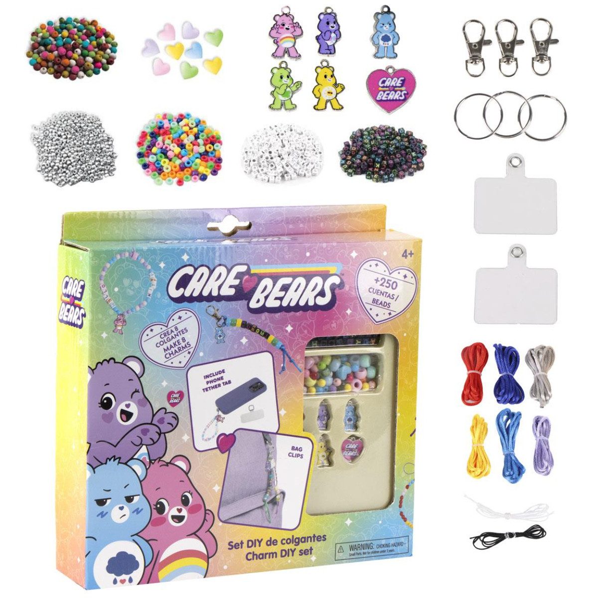 Care Bears Schmuckset DIY Bag Clip Set Kinder für Taschenanhänger und Accessoire Gestaltung (Set)