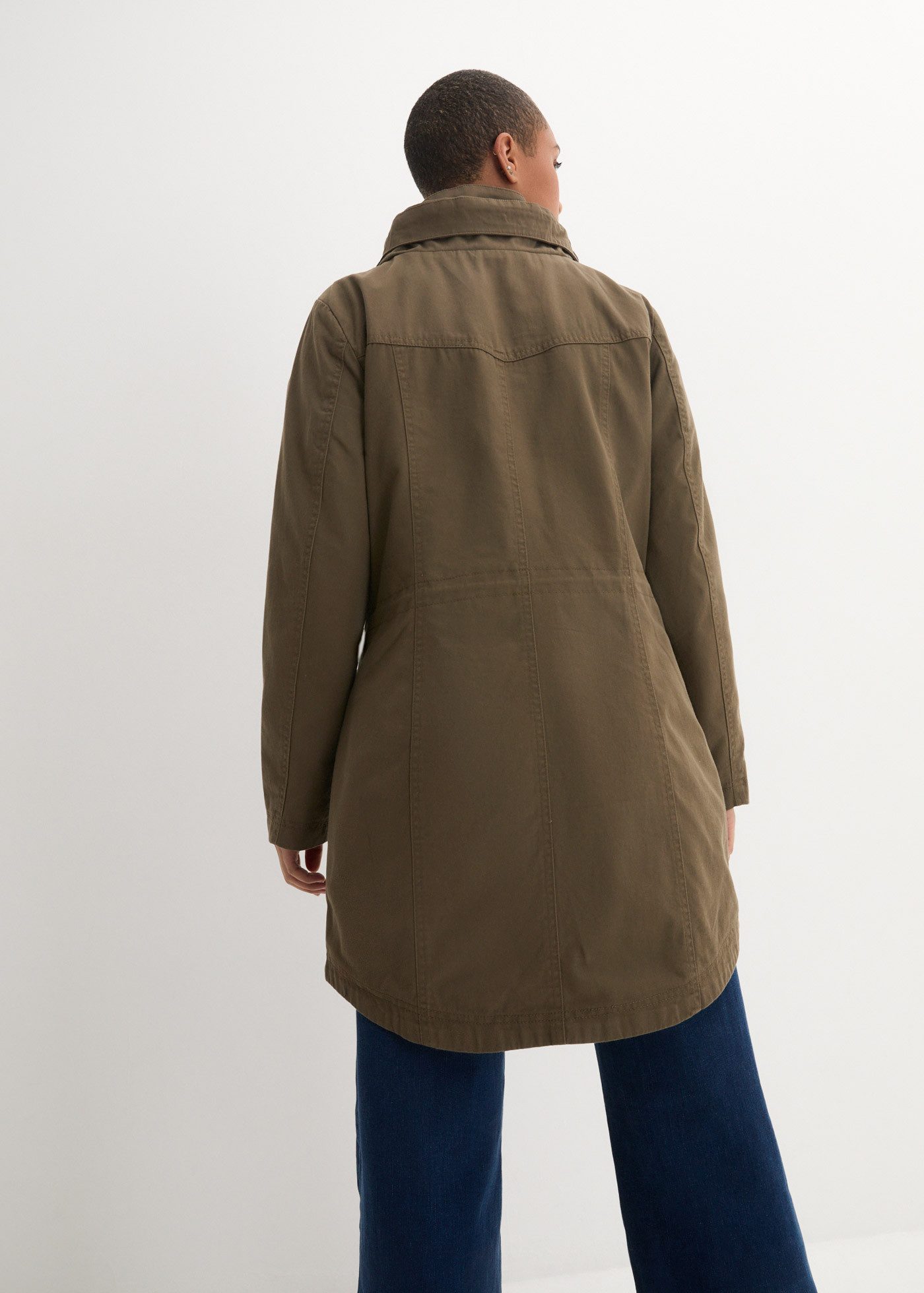 bonprix Parka taillierte Passform, mit Stehkragen und Tunnelzug