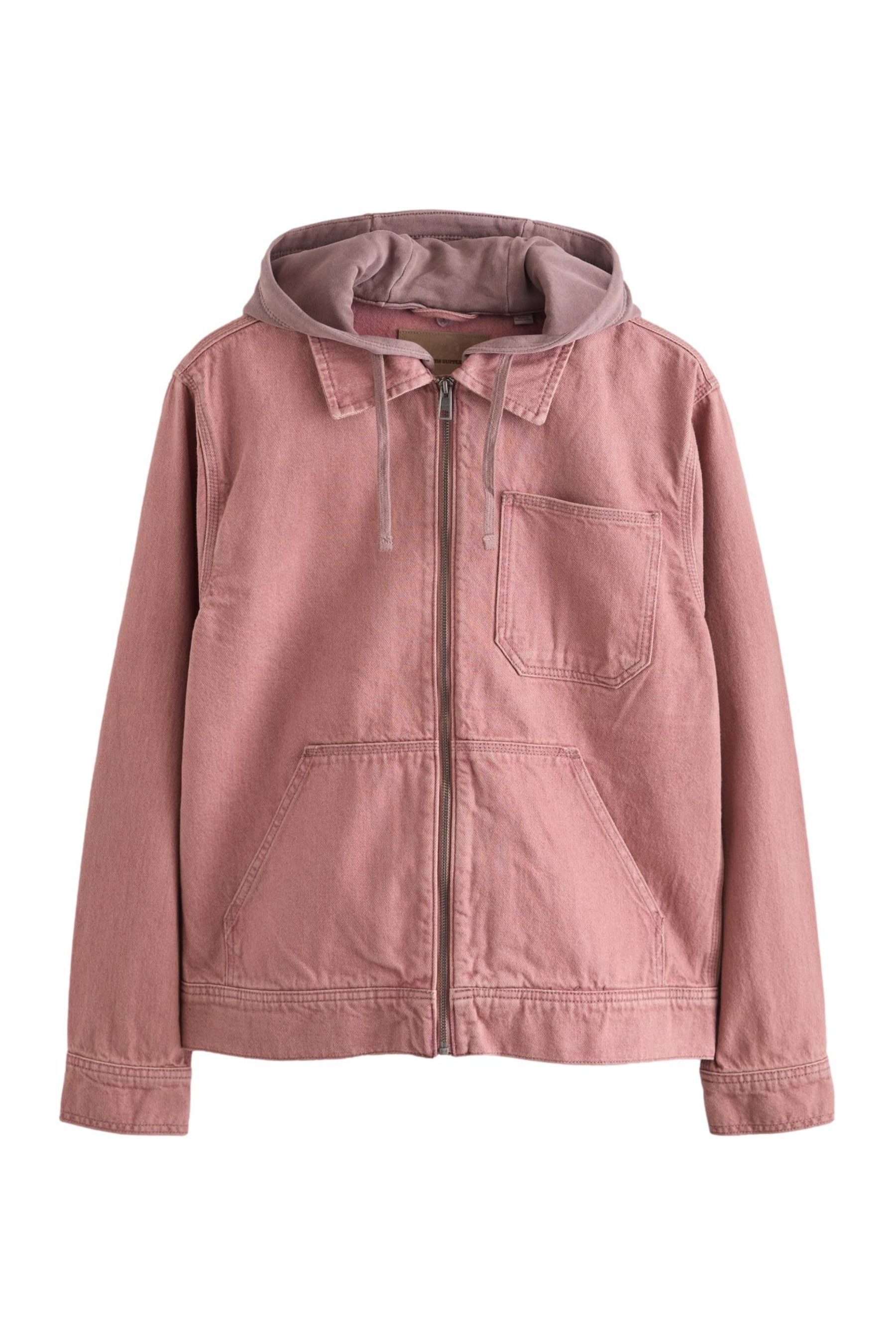 Next Jeansjacke Denimjacke mit Reißverschluss und Kapuze (1-St)