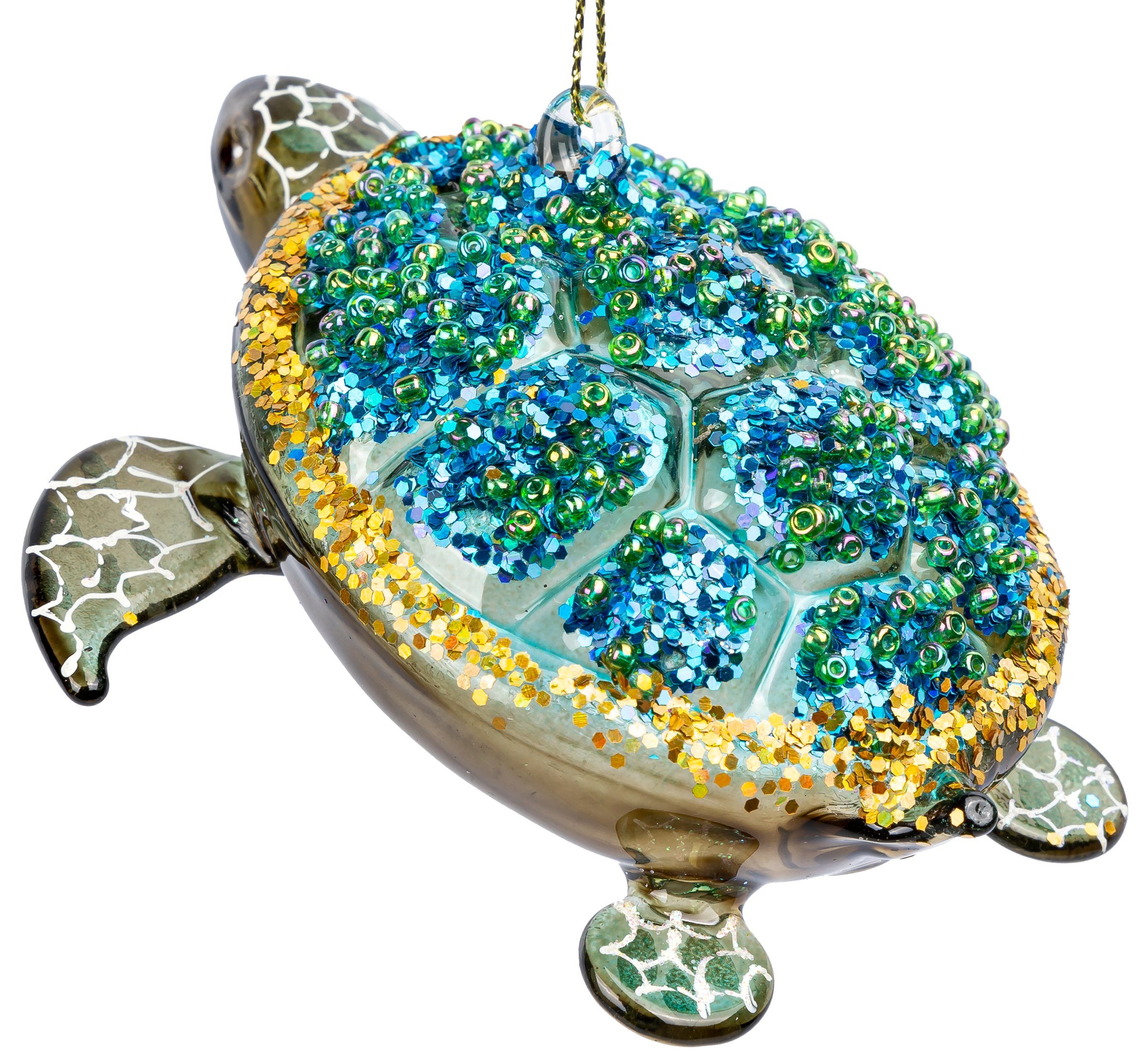 SIKORA Weihnachtsbaumkugel Wasserschildkröte besondere Weihnachtskugel Glas günstig online kaufen