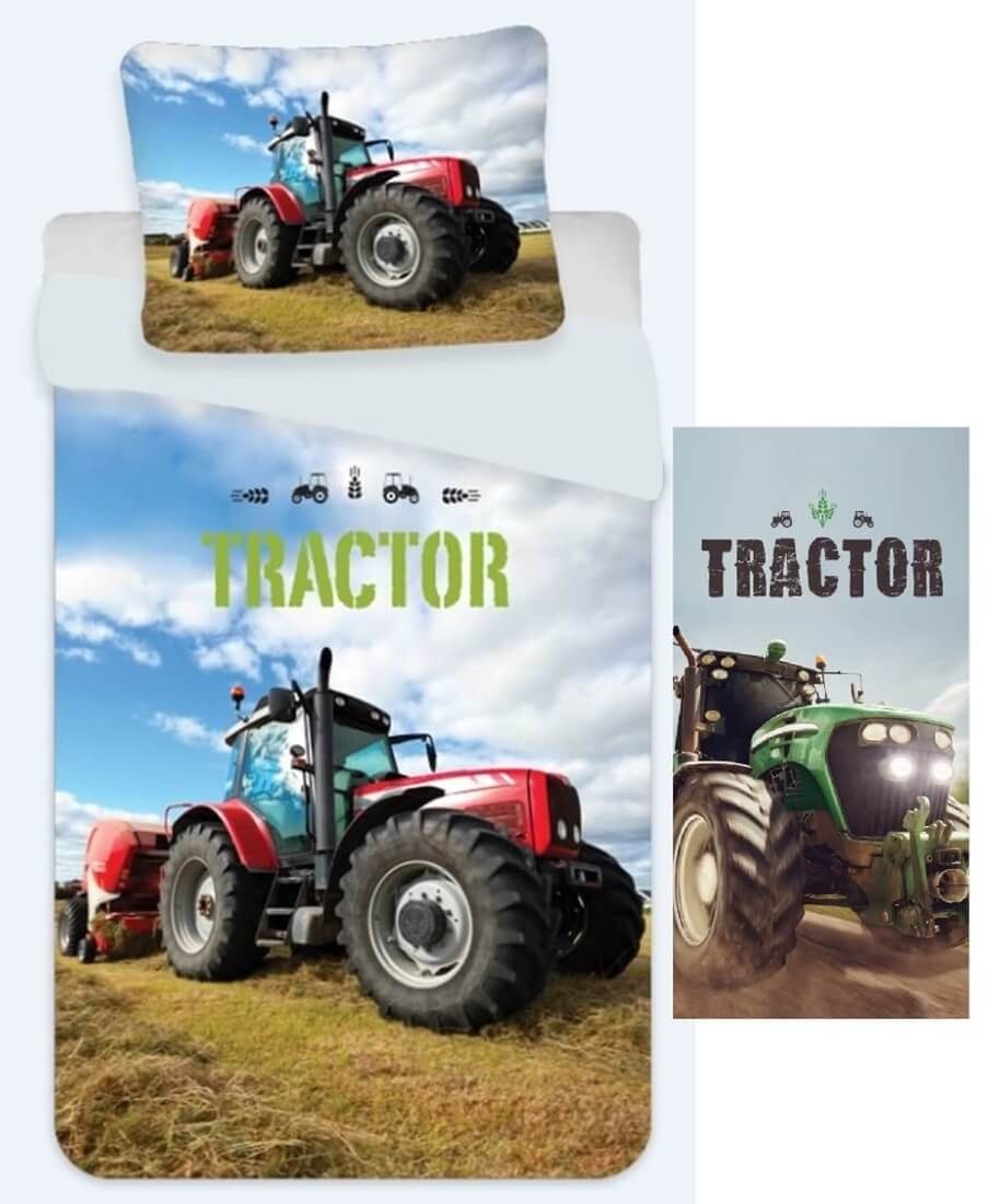 Kinderbettwäsche »Traktor - Bettwäsche-Set, 135x200 und Badetuch, 70x140  cm«, TOP!, 100% Baumwolle online kaufen | OTTO
