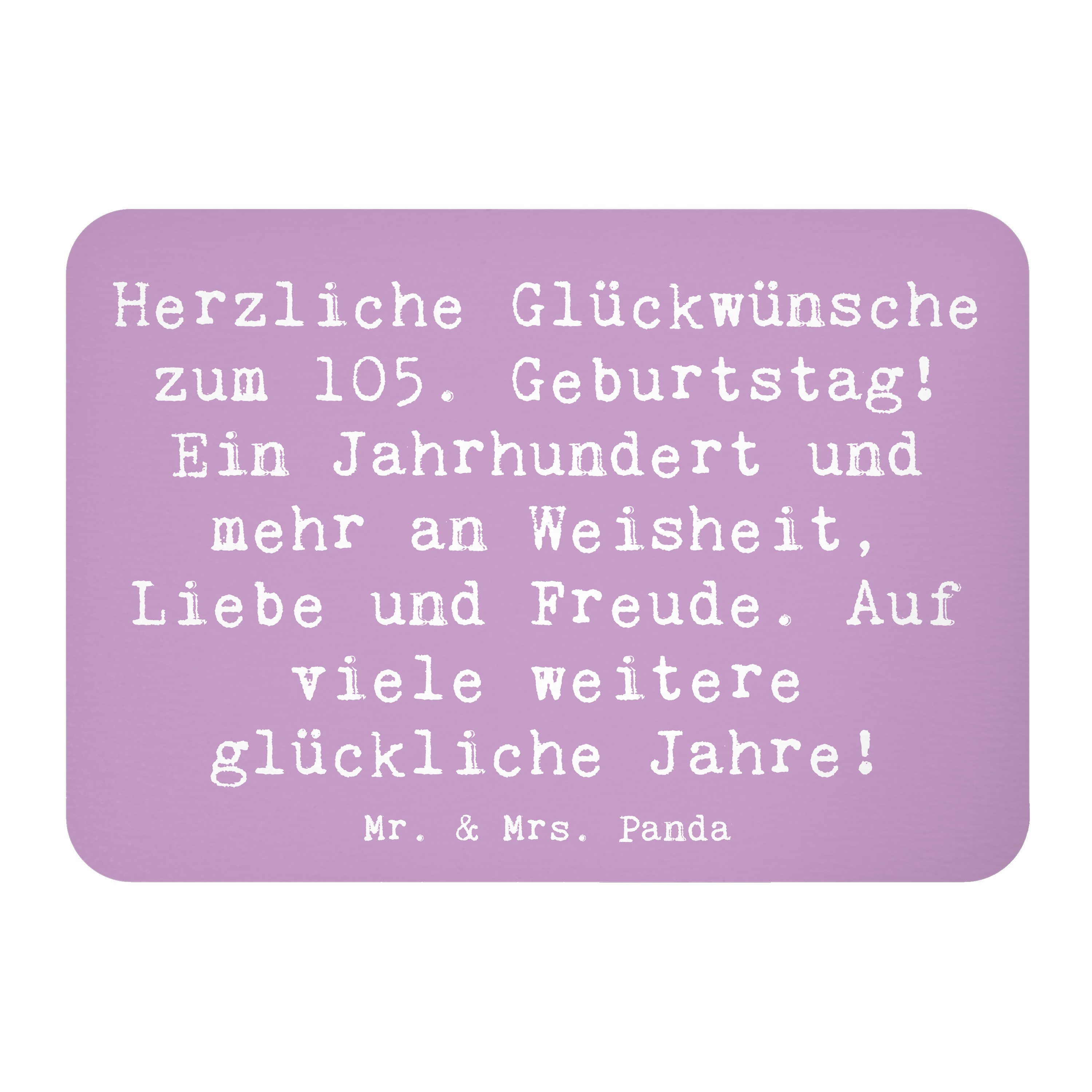 Magnet Spruch 105. Geburtstag - Lavendeltraum - Geschenk, Dankbarkeit, Kühls