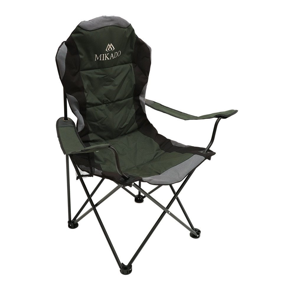 MIKADO Total Fishing Angelstuhl Stuhl faltbar 108x92x58cm - Belastbar100kg - Camping Angeln (1 St)