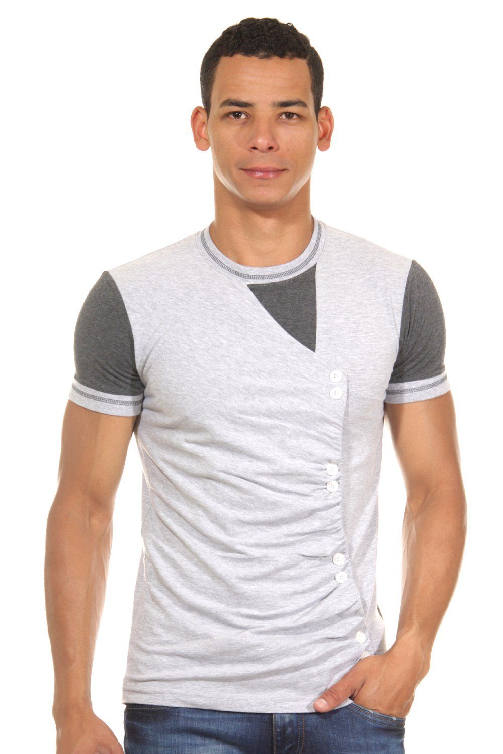 R-NEAL Rundhalsshirt grau | T-Shirts