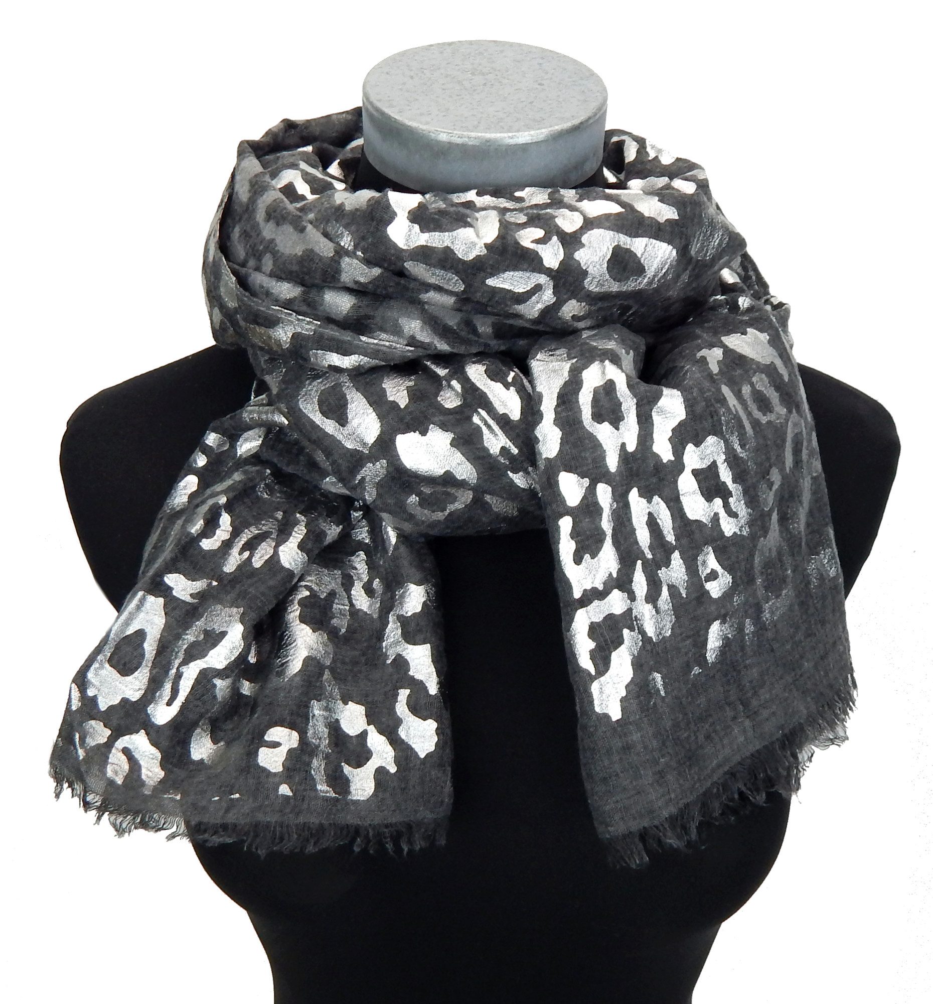 Ella Jonte Modeschal, leichter Glitzer Schal mit Leopardmuster günstig online kaufen