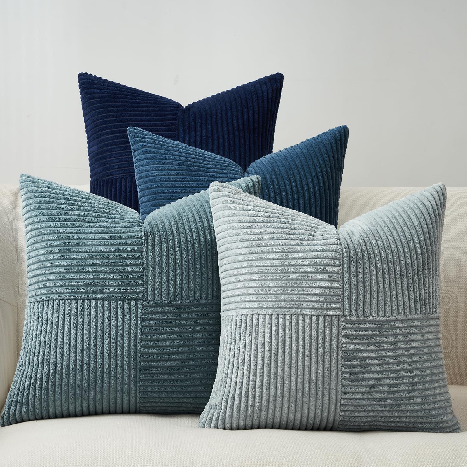 Topfinel Kissenbezug 40x40 4er set Kissenbezüge 50x50 Kordsamt mit Streifen günstig online kaufen