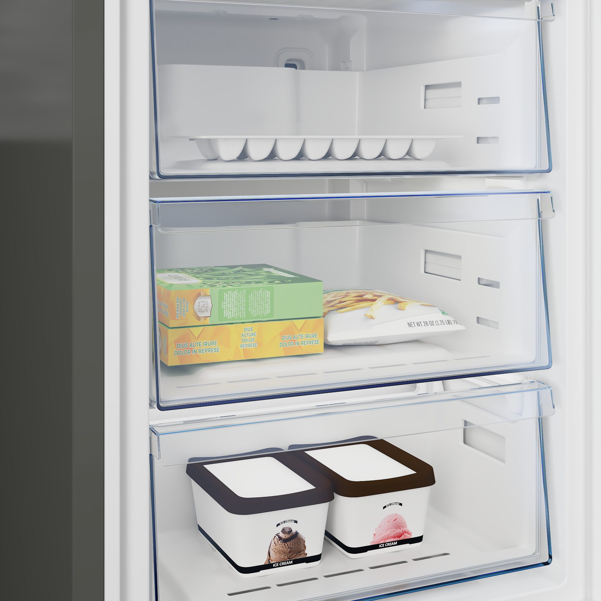 BEKO Kühl-/Gefrierkombination B7RCNA377HXP, 186,5 cm hoch, 59,5 cm breit, Volle Kapazität – ohne Abtauen – Bild 5 von 5