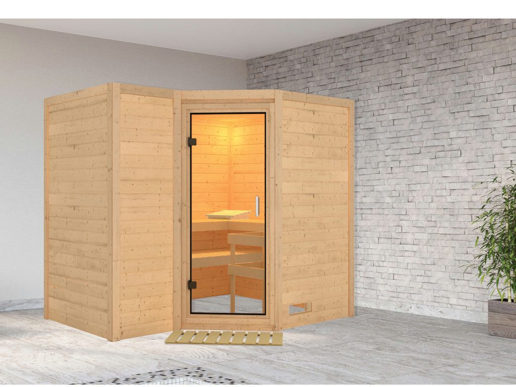 Swedheat Sauna KARIBU Innensauna Betty 40 mm fuer 2-3 Personen