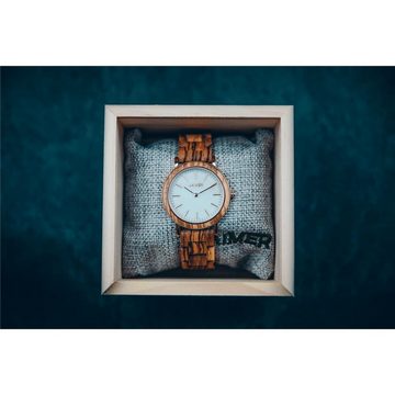 LAiMER Quarzuhr LAiMER Damen Uhr 0072 Leona Zebranoholz mit Marmor, (1-tlg)