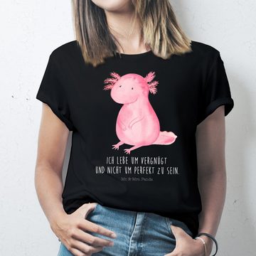 Mr. & Mrs. Panda T-Shirt Axolotl - Schwarz - Geschenk, Lebensstil, Geburstag, Liebe, Sprüche, (1-tlg)