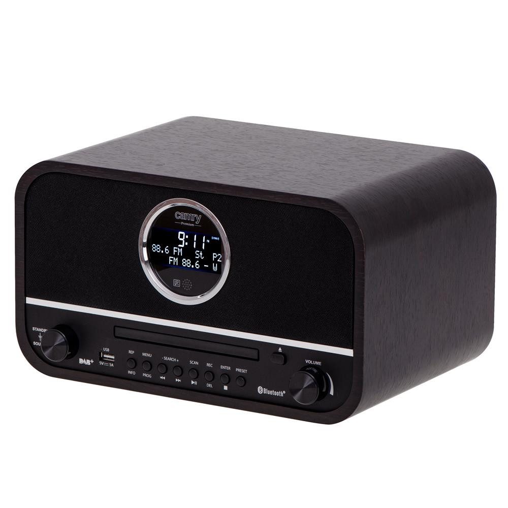 Camry CR 1182 Retro-Radio (Küchenradio mit Holzgehäuse, Bluetooth 5.0, FM, DAB, braun)