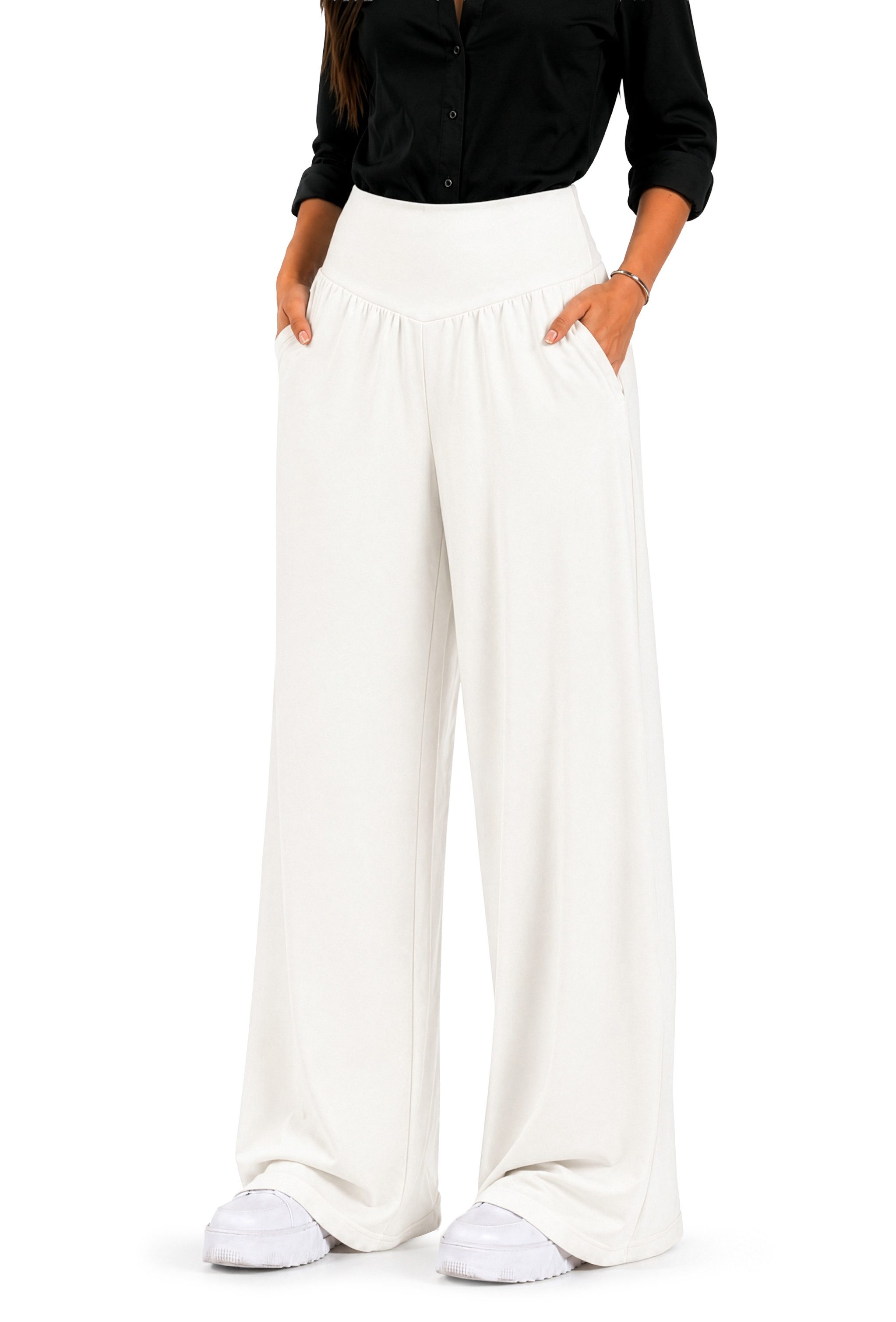 Smilodox Jogginghose Jorina, Sporthose, Wide Leg, High Waist, für Gym & Freizeit weites Bein, Loose Fit, Stretch, für Fitness & Streetwear
