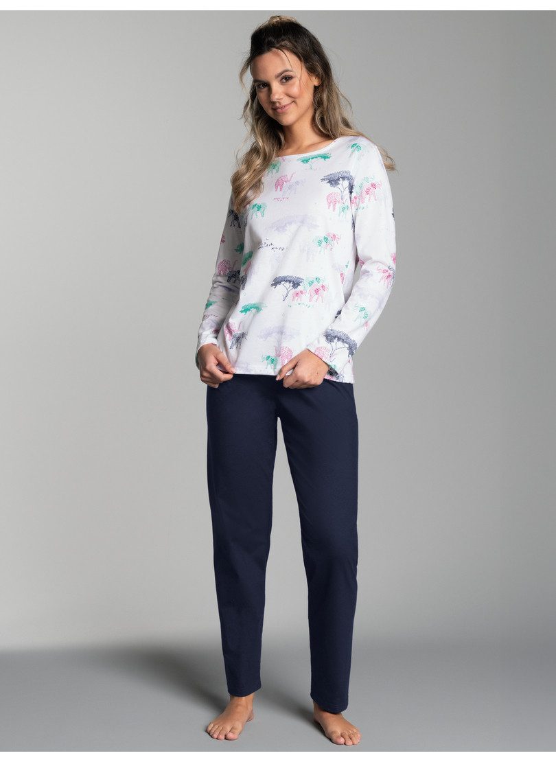 Trigema Schlafanzug TRIGEMA Pyjama mit Safari-Print (1 tlg)