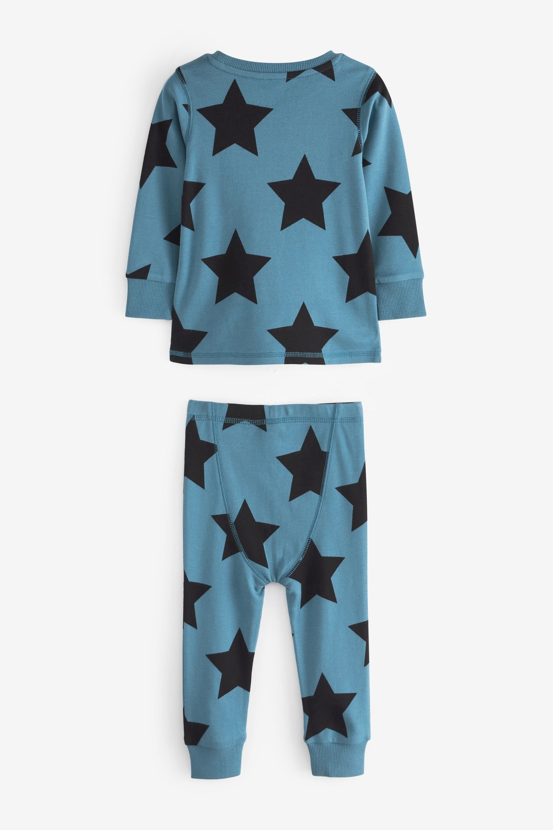 Next Pyjama Khaki Star Kuschelpyjamas, 3er-Pack Green/Blue/White tlg) (6