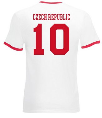 Youth Designz T-Shirt Tschechische Republik Herren T-Shirt im Fußball Trikot Look mit trendigem Motiv
