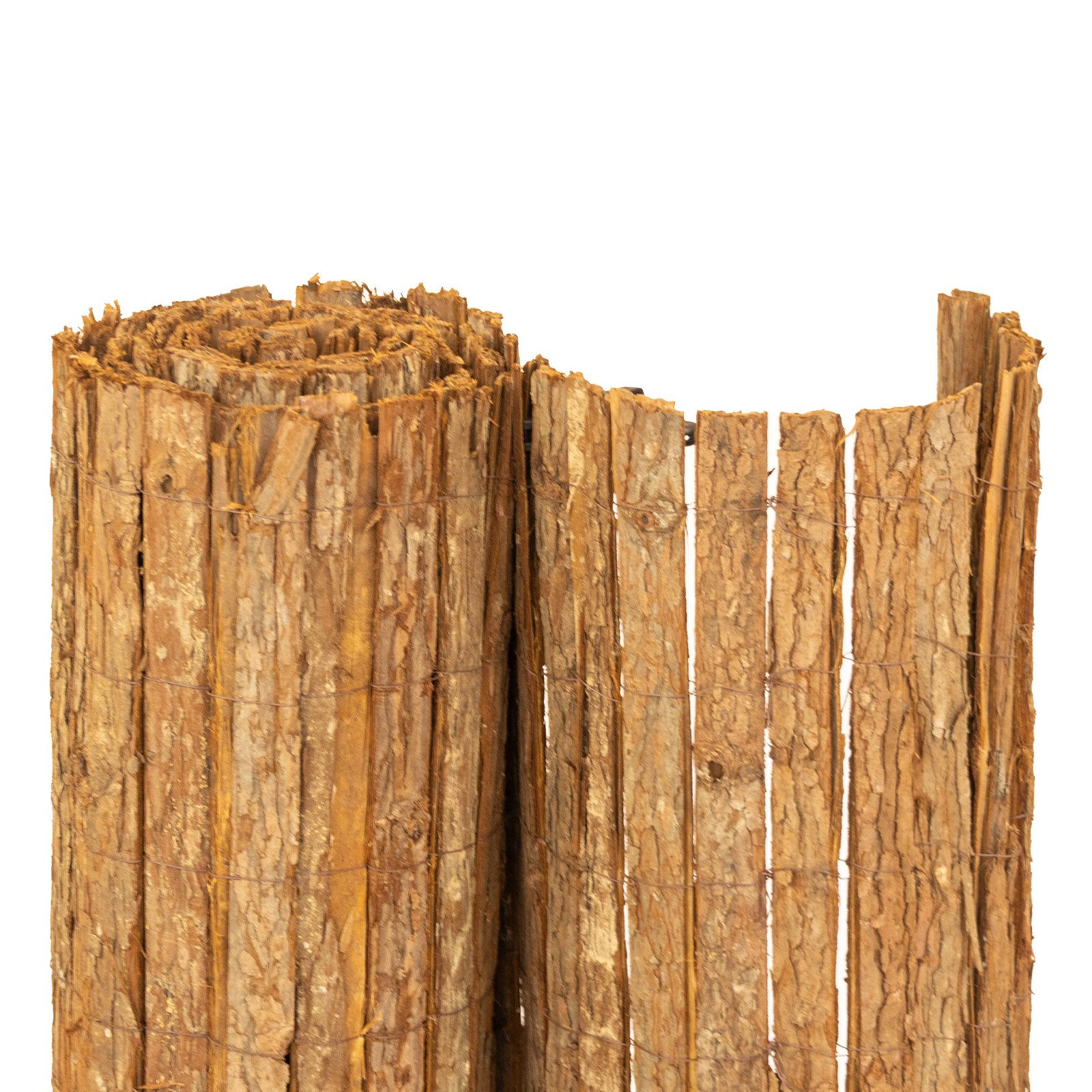 NOOR Sichtschutzzaunmatten Rindenmatte COUNTRY - natürlicher Sichtschutz aus Rindenstreifen, witterungsbeständig mit rustikaler Optik