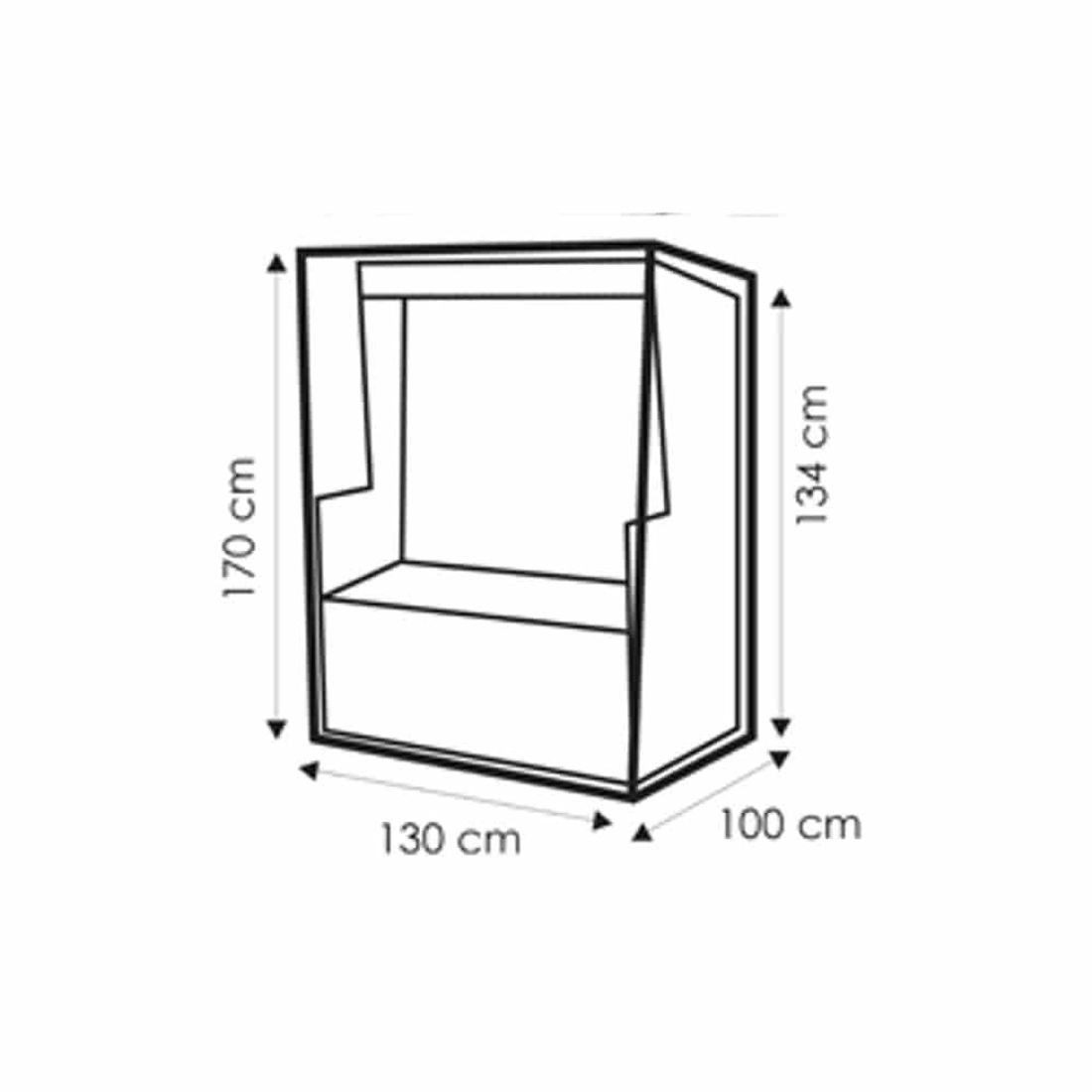 Boni-Shop Strandkorb-Schutzhülle Schutzhülle transparent Strandkorb,ca.130x100x170/134