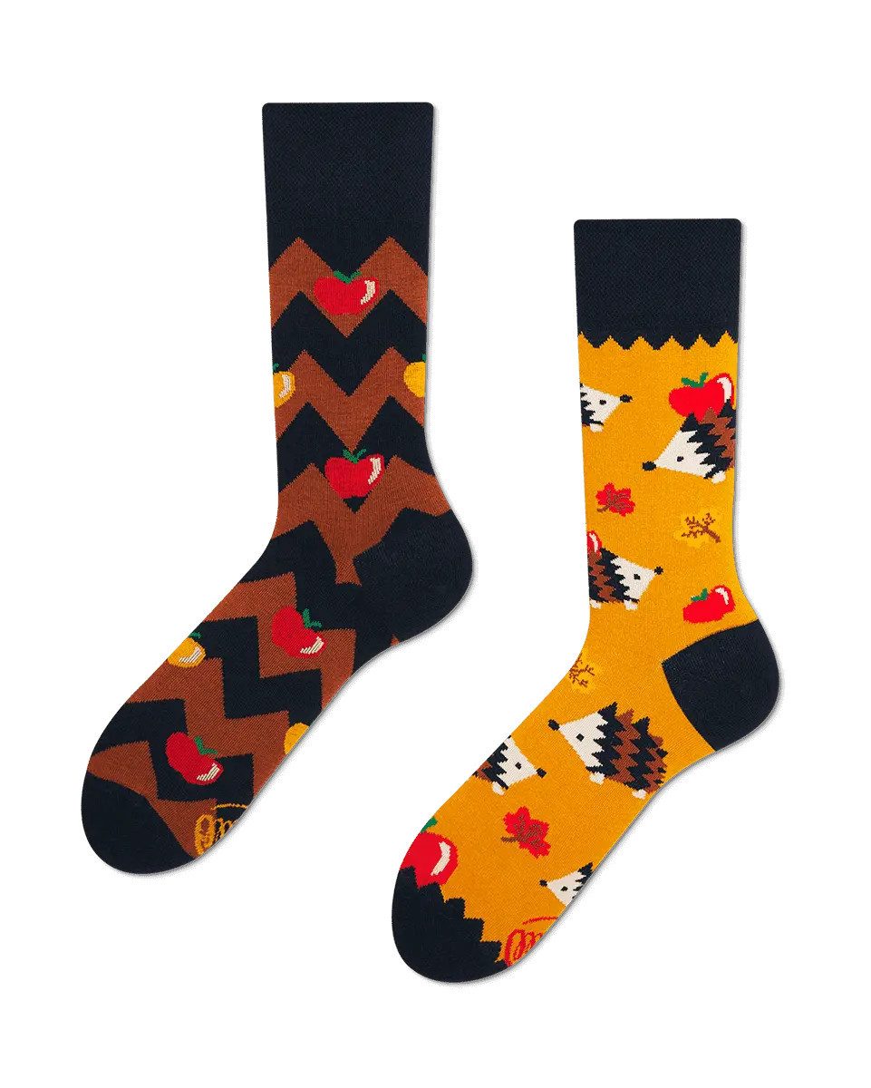 Many Mornings Freizeitsocken Many Mornings Apple Hedgehog (1 Paar, 1-Paar, 1 Paar) immer ein dismatching Paar