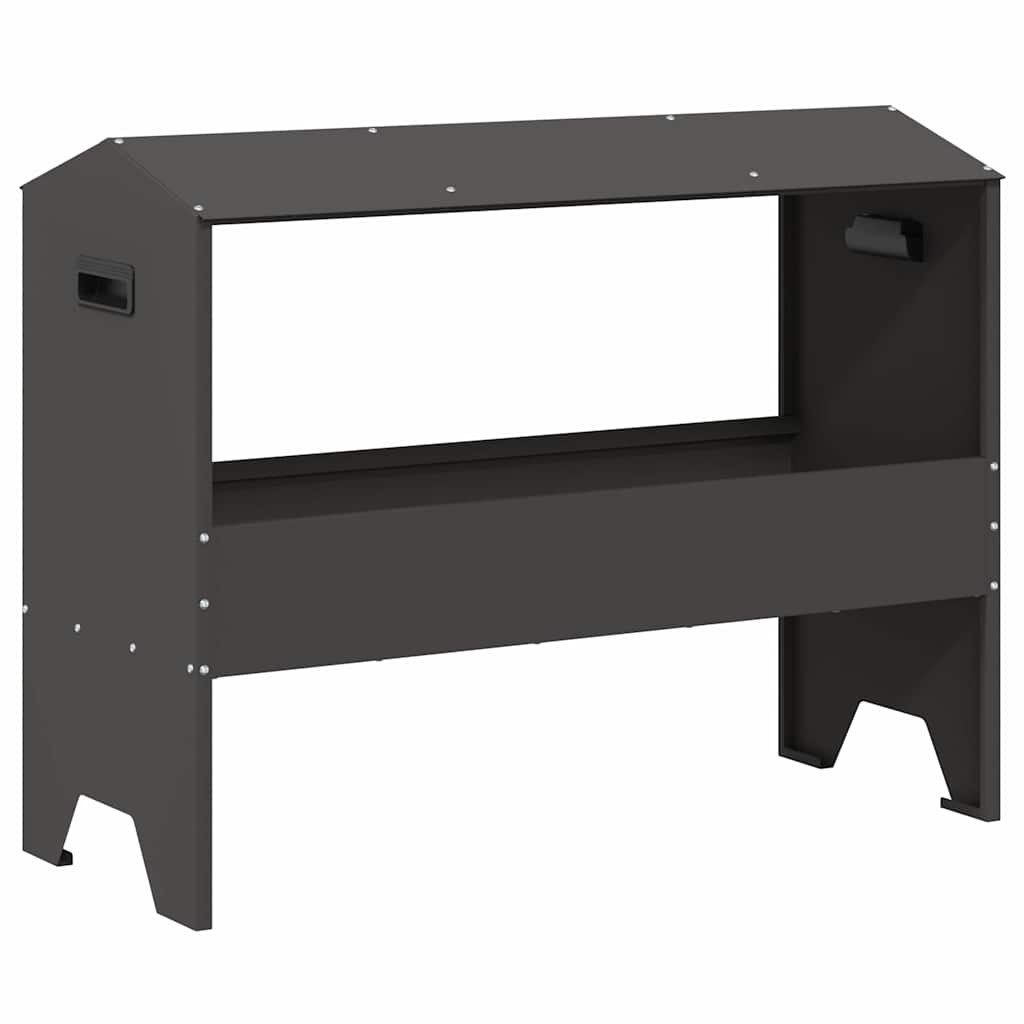 vidaXL Futterspender Futtertröge für Nutztiere Schwarz 79 x 35 x 62 cm
