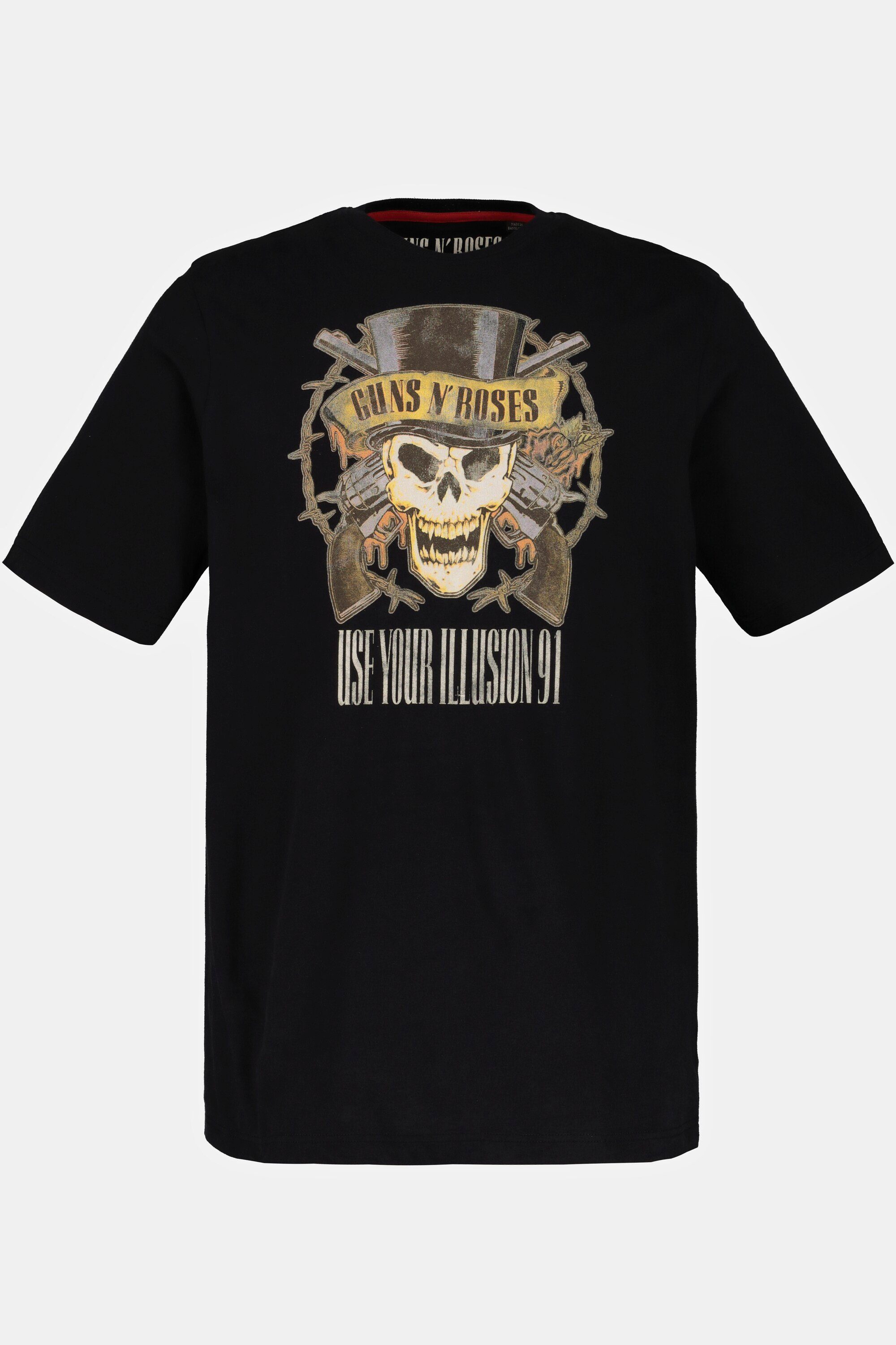 JP1880 T-Shirt Guns Halbarm Bandshirt T-Shirt schwarz ´n Roses