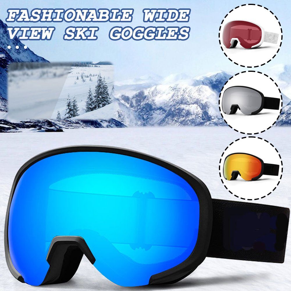 Blusmart Rutschfeste Breiter Sicht, Mit 2 Skibrille Ski-Snowboard-Brille