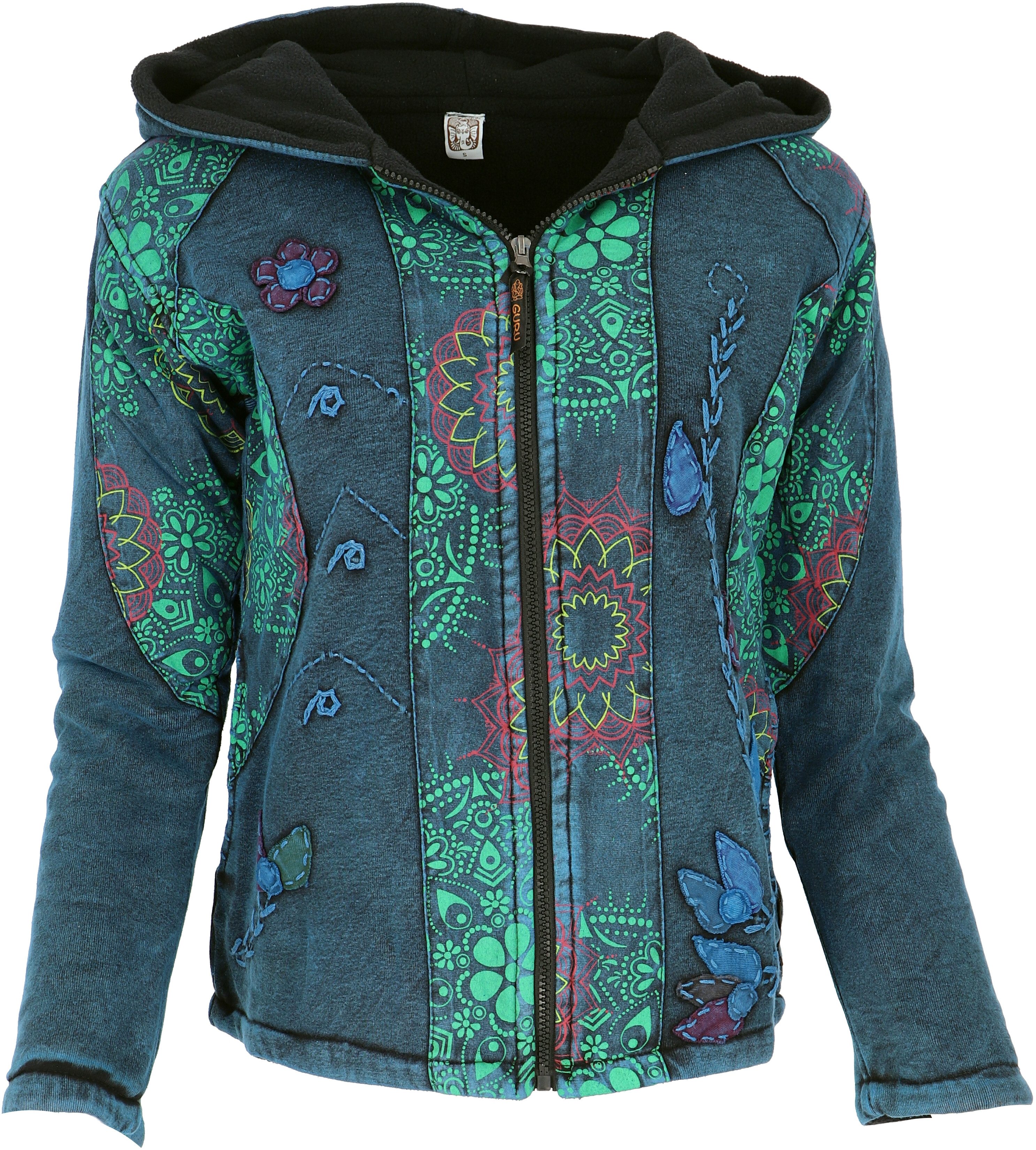 Guru-Shop Langjacke Goa Patchwork Jacke, bestickte Boho.. alternative Bekle günstig online kaufen