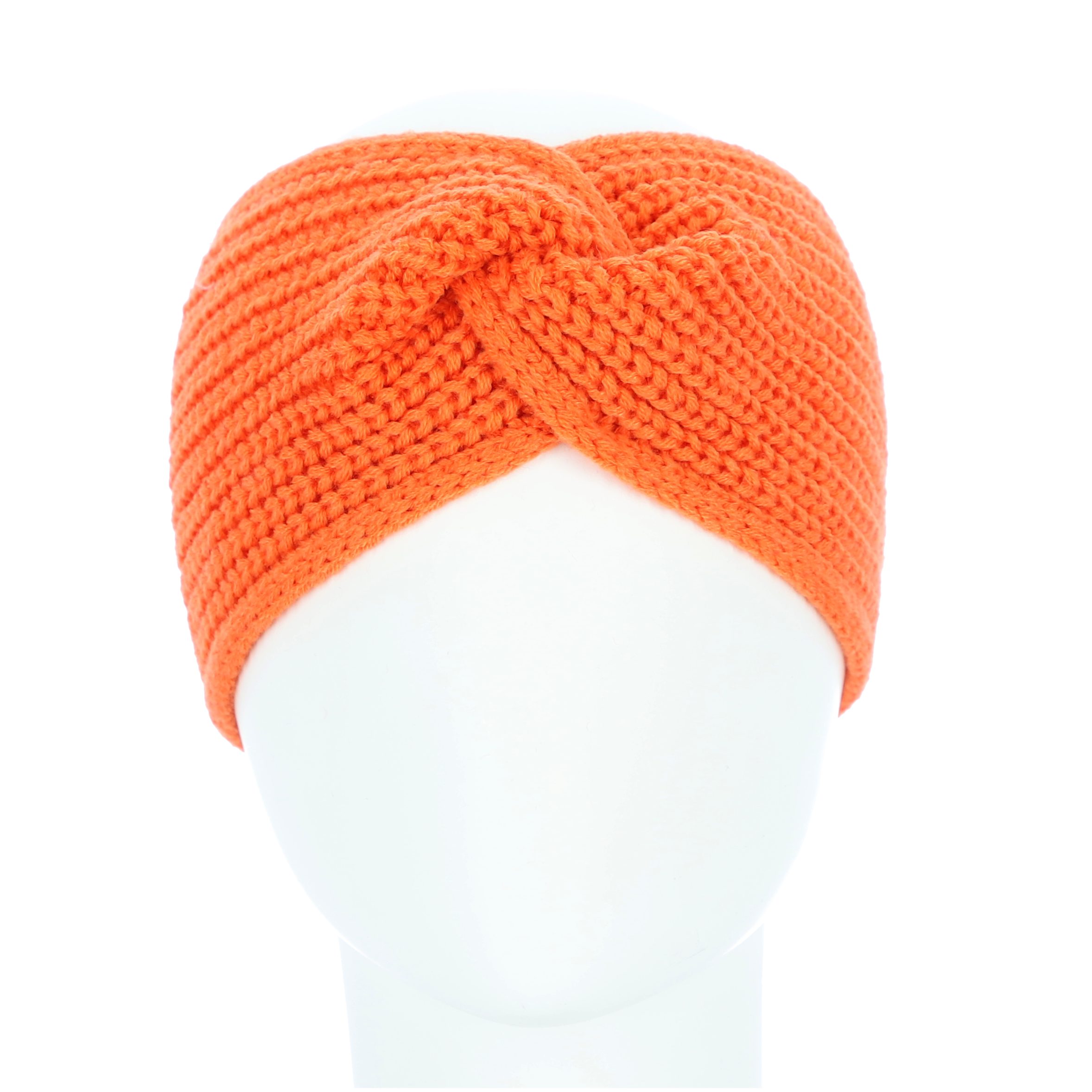halsüberkopf Accessoires orange Knoten Rippe mit Strick-Stirnband mit optischen Stirnband