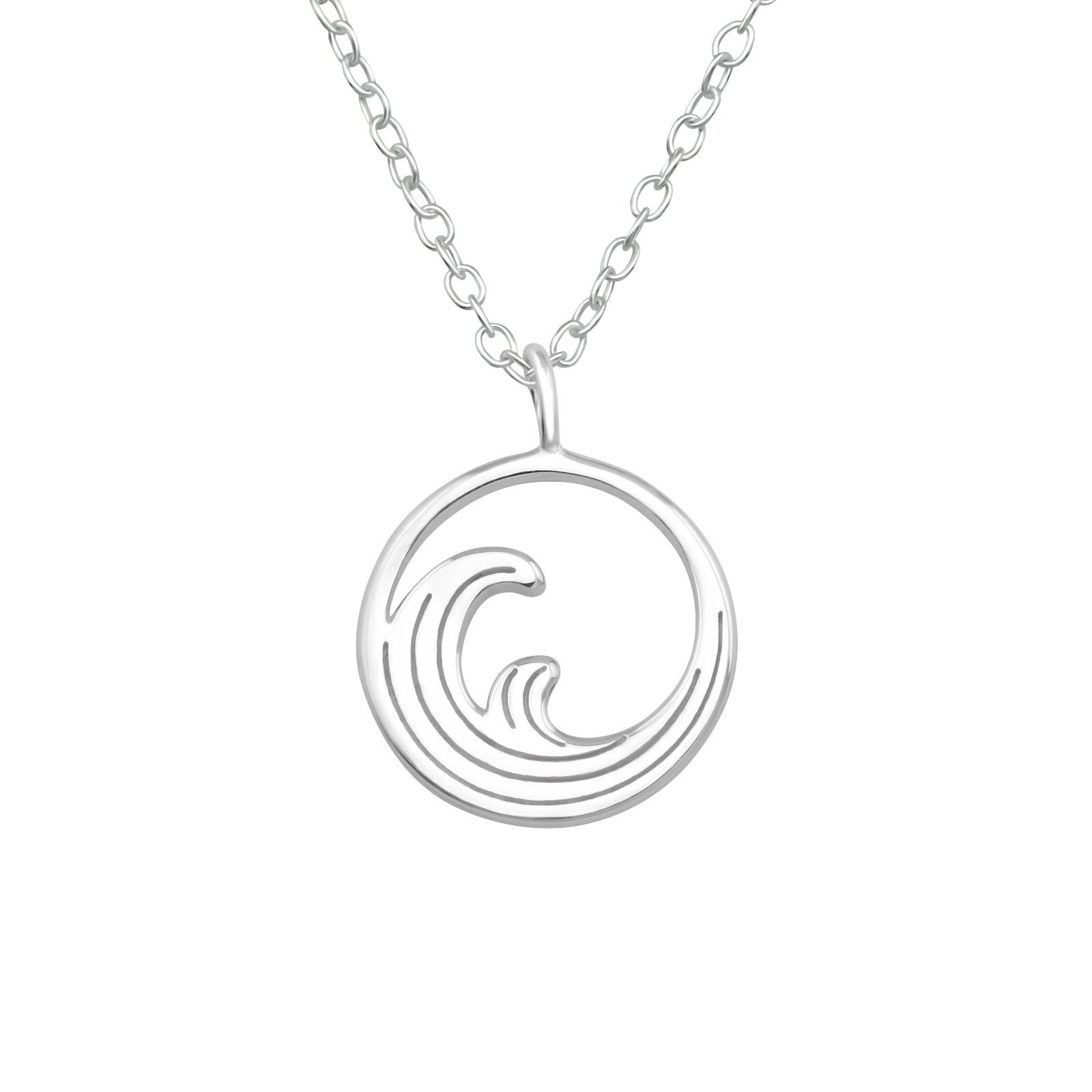 Kette mit Anhänger WELLE, 2-tlg.