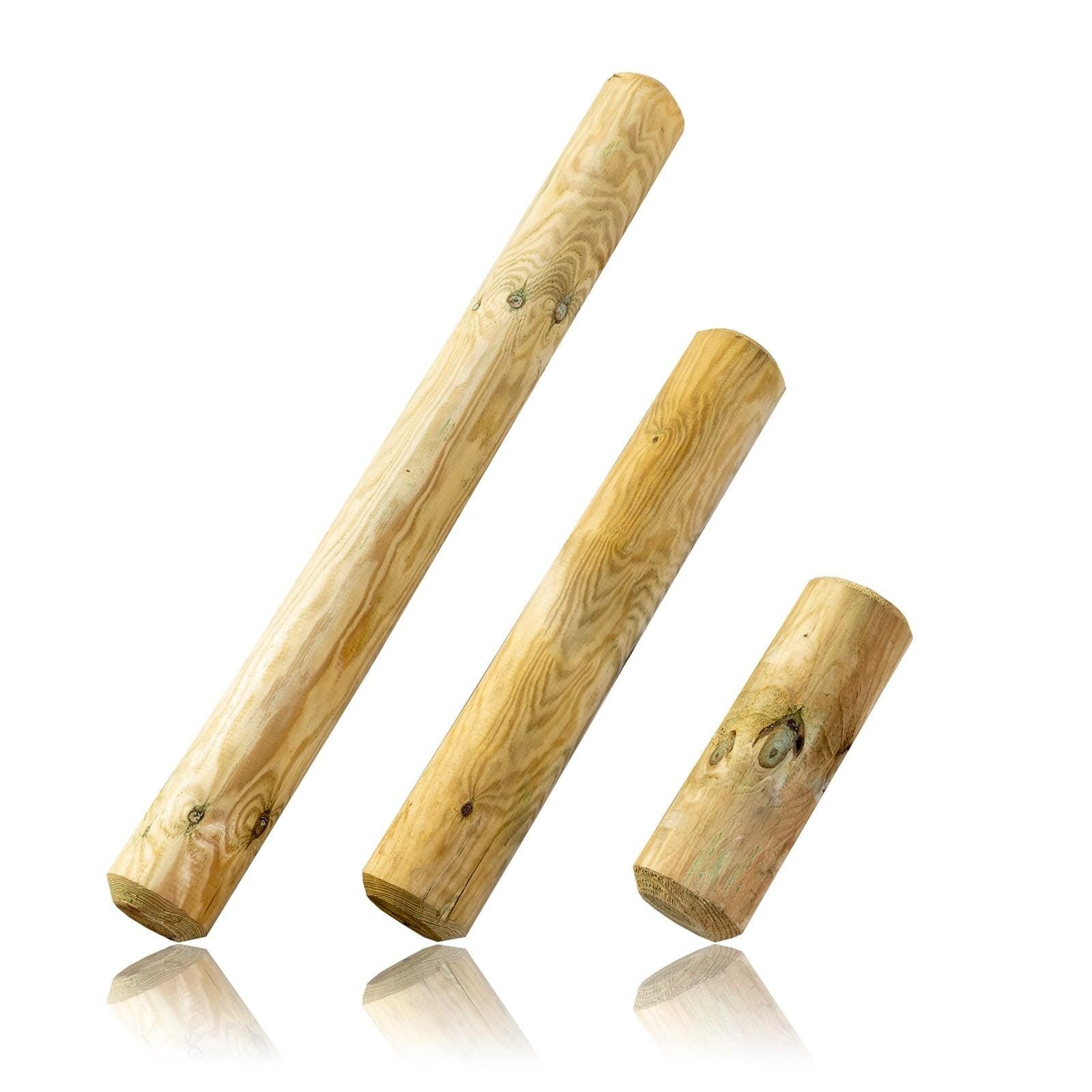 BooGardi Palisade Palisaden Holz gefast, LxH: 50x6 cm, Ø6/8/10cm Baumpfähle Границы кровати Rundpfosten