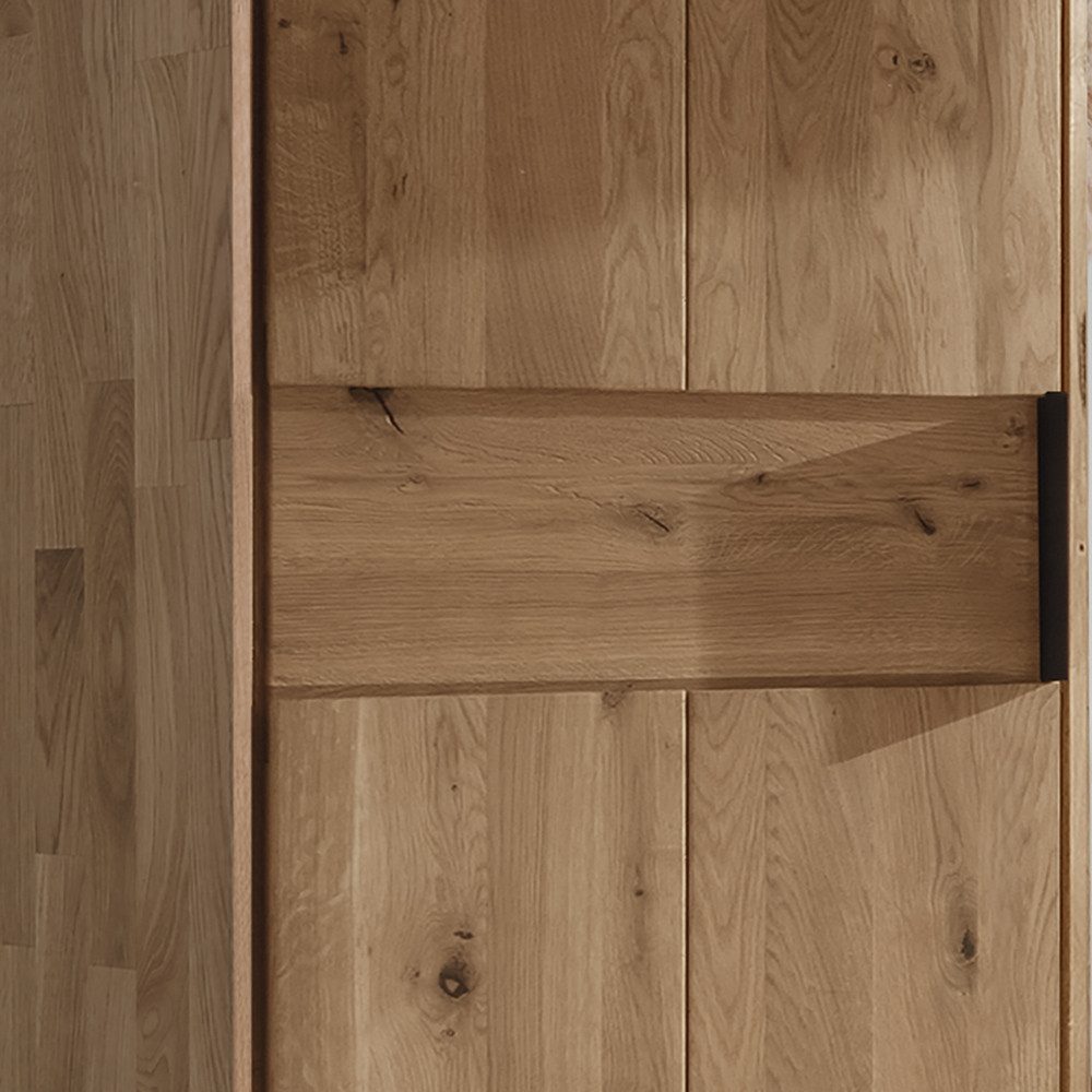 Lomadox Kleiderschrank AVELLINO-137 Garderobenschrank Schlafzimmerschrank Massivholz Schrank Eiche