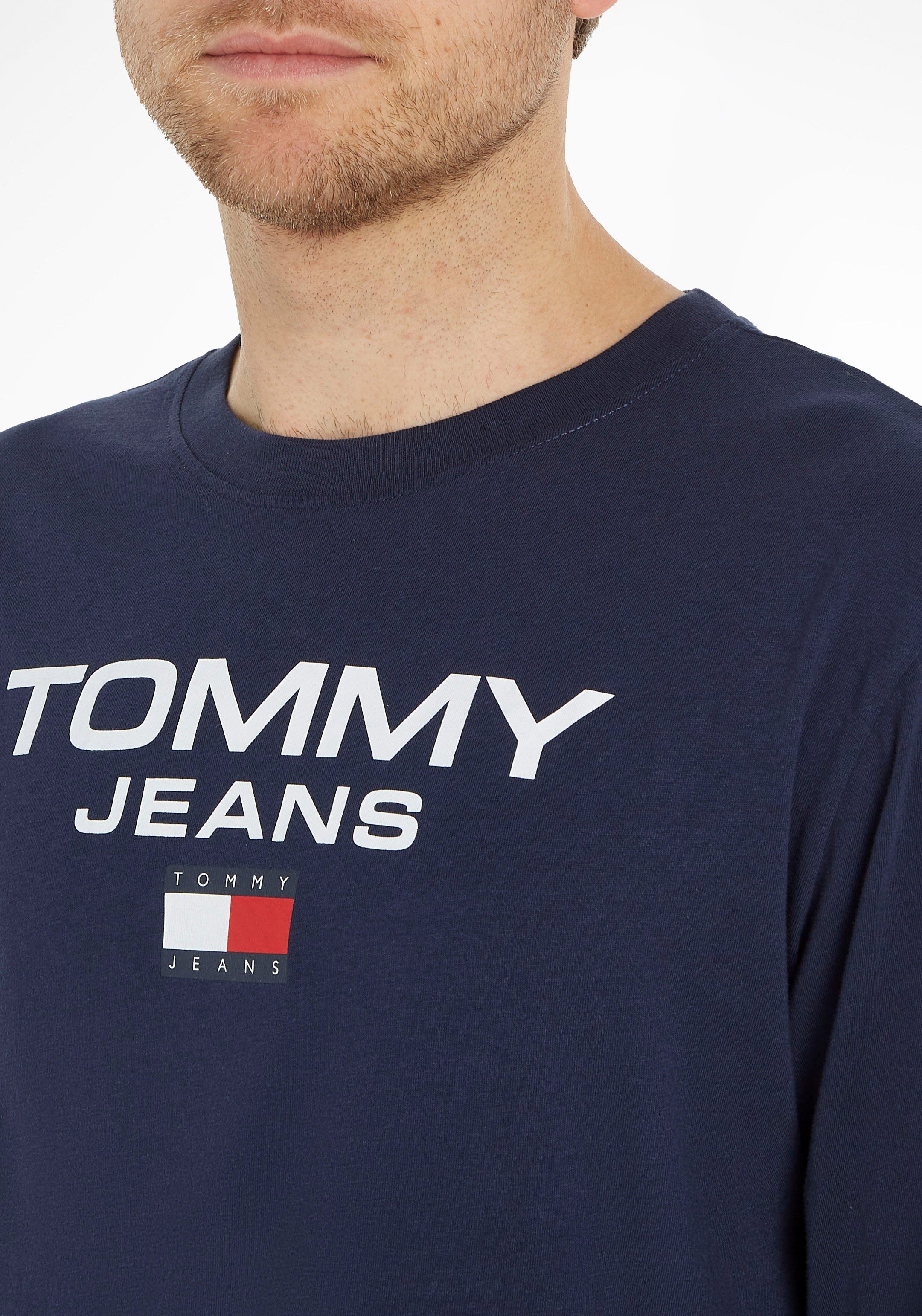 TEE ENTRY TJM Navy LS Jeans Tommy Logodruck mit Twilight CLSC Langarmshirt