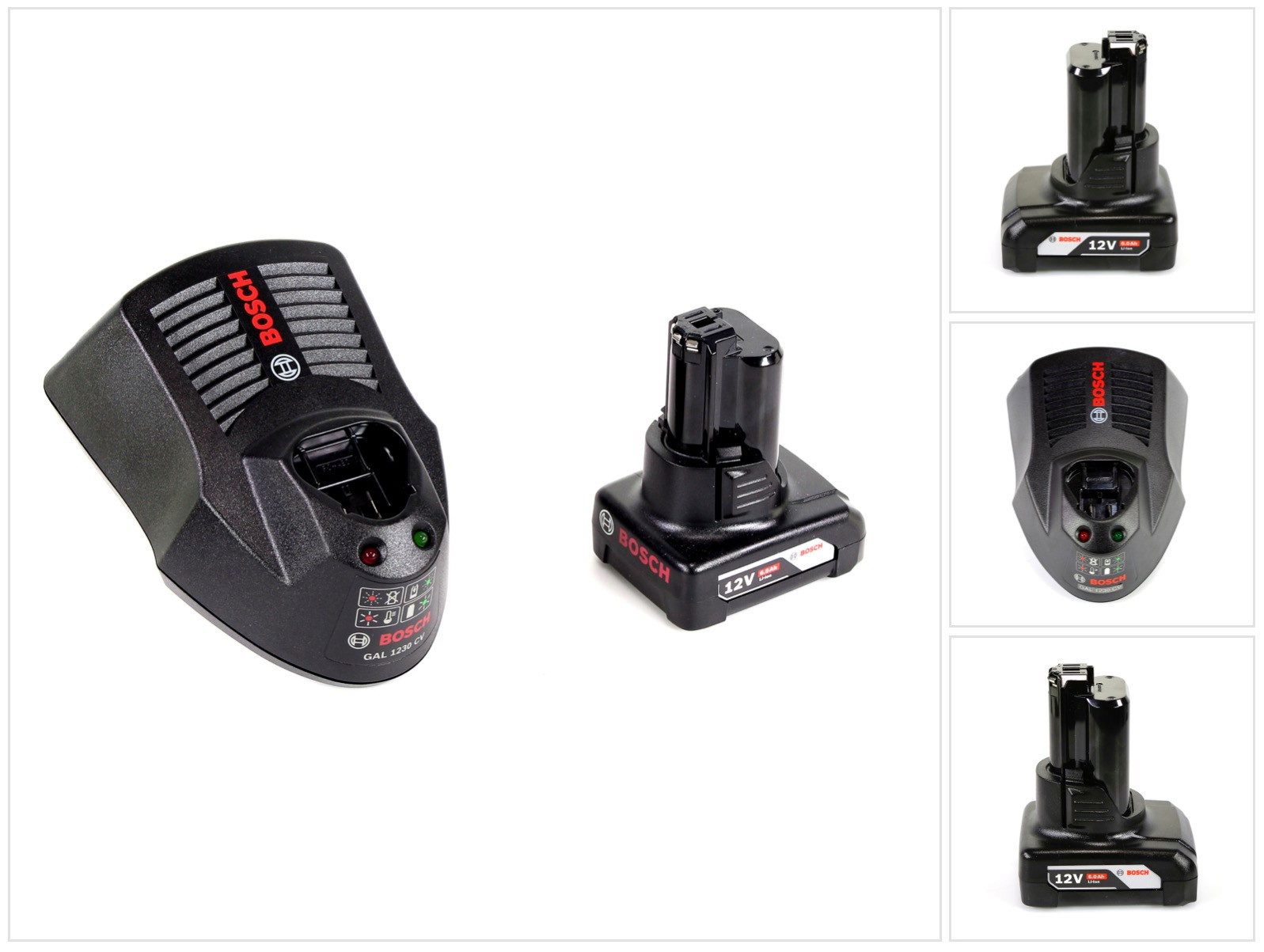 Bosch Professional Starter-Set 12V mit GBA 1x Akku 6,0Ah + Schnellladegerät Schnelllade-Gerät