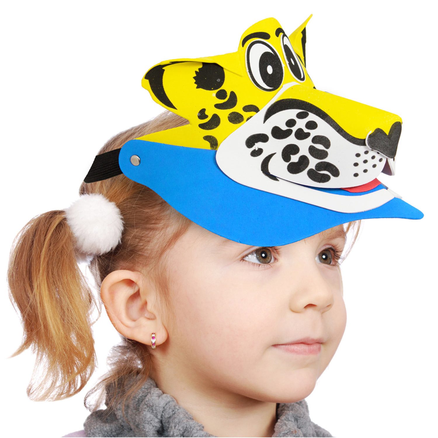 Das Kostümland Kostüm Tier Kinderhut Schirmmütze aus Schaumstoff, Tiger