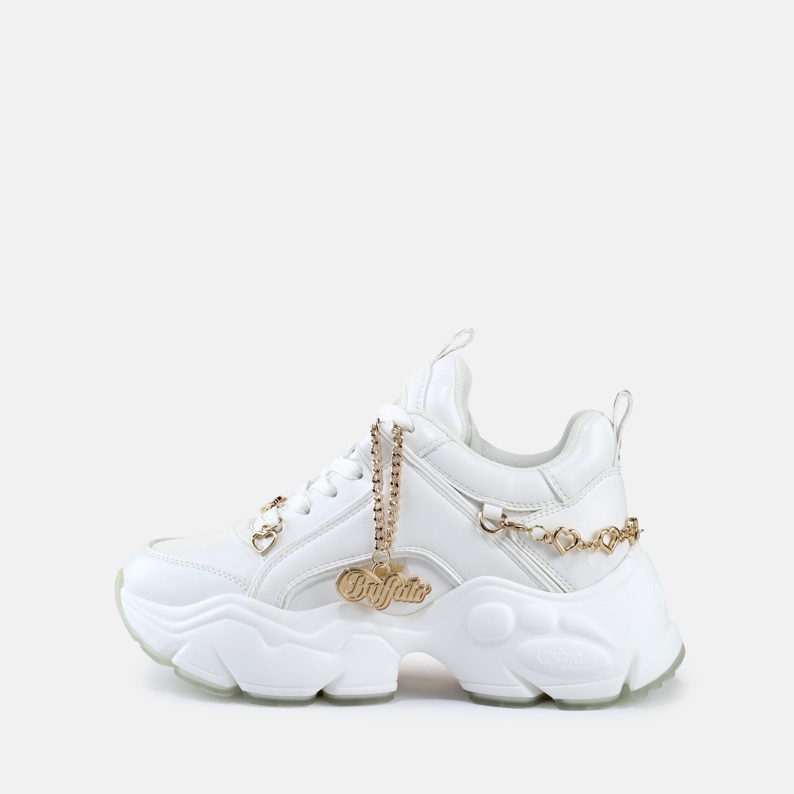 Buffalo BINARY HC Plateausneaker Chunky-Sneaker mit Zierkette und Herz-Anhänger