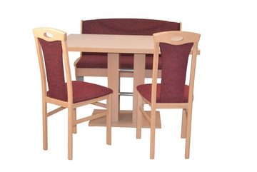 moebel-direkt-online Essgruppe Sitzgruppe 4teilig, bestehend aus Esstisch, Sitzbank und Stühlen, (Spar-Set, 4teiliges Set)
