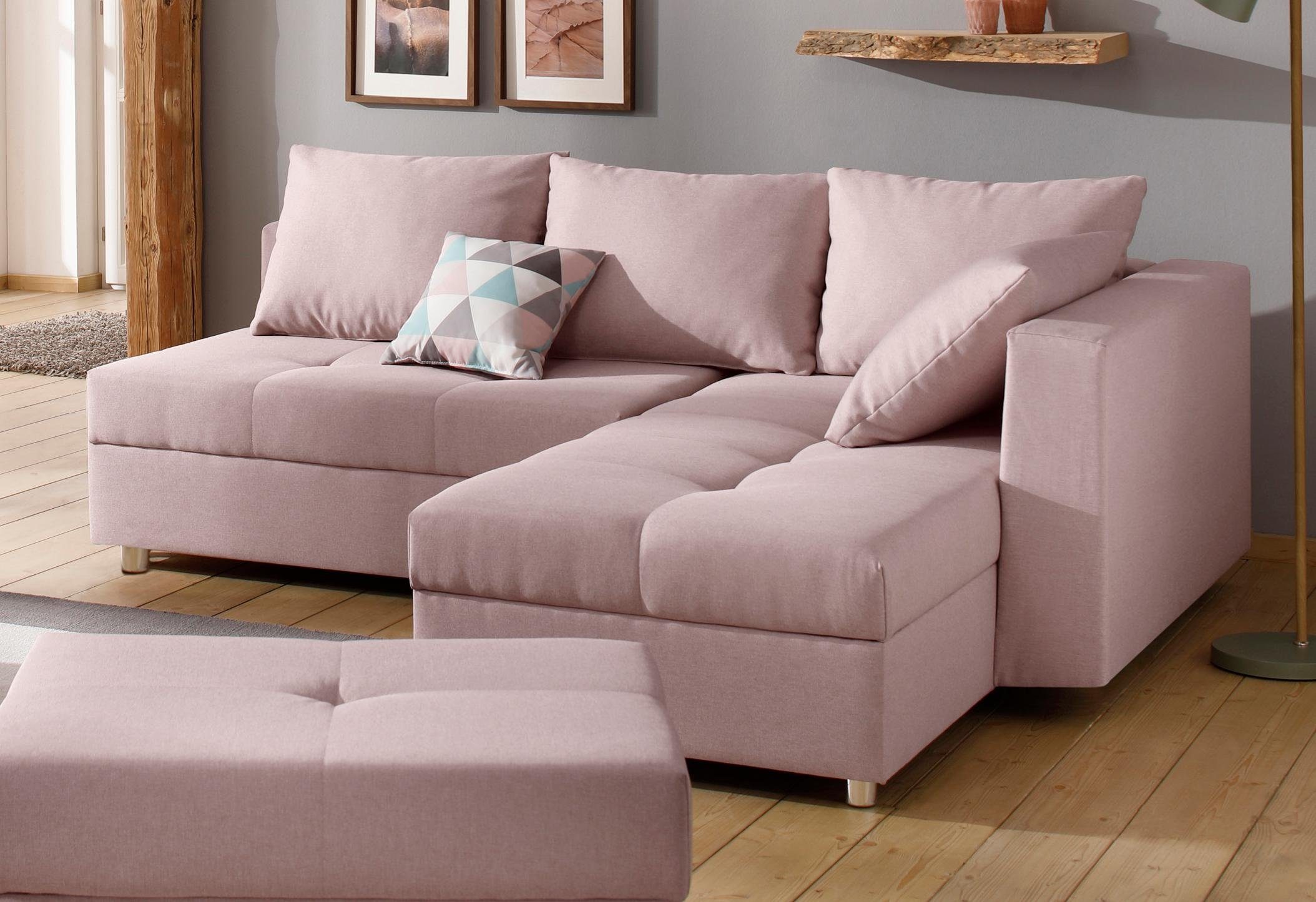 Home affaire Ecksofa Italia L-Form, mit günstig online kaufen