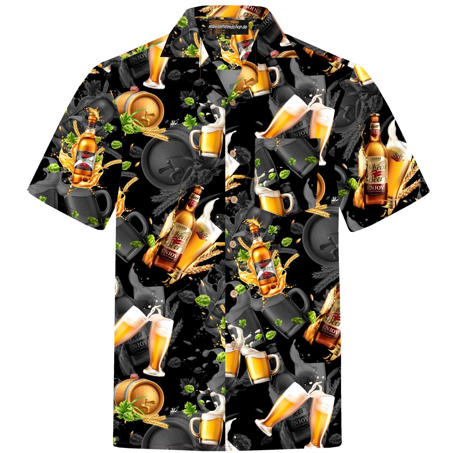 Hawaiihemdshop.de Hawaiihemd Hawaiihemdshop Hawaii Hemd Herren Baumwolle Kurzarm Papageien