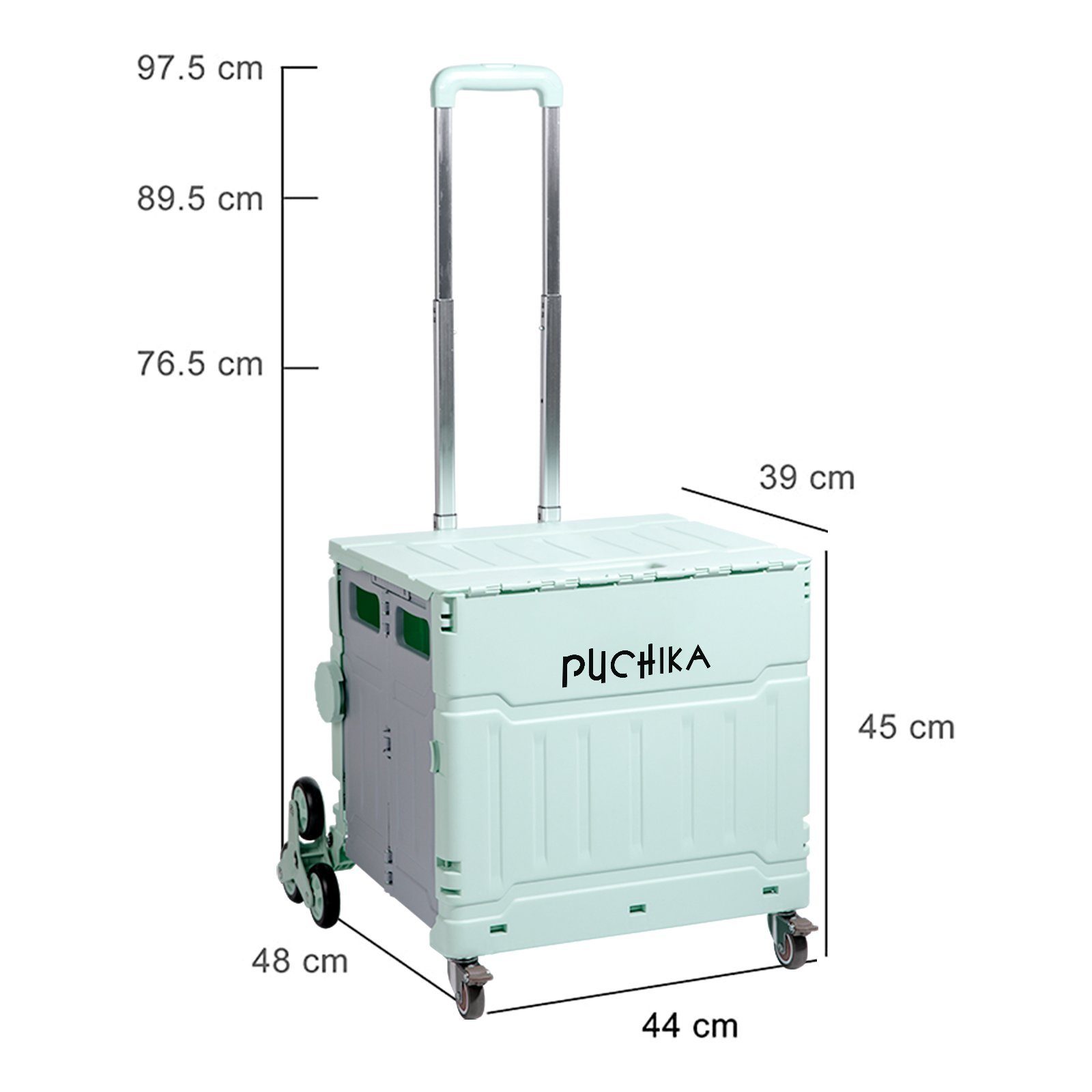 PUCHIKA Einkaufstrolley, Klappbarer Einkaufswagen, Flachziehenbar günstig online kaufen