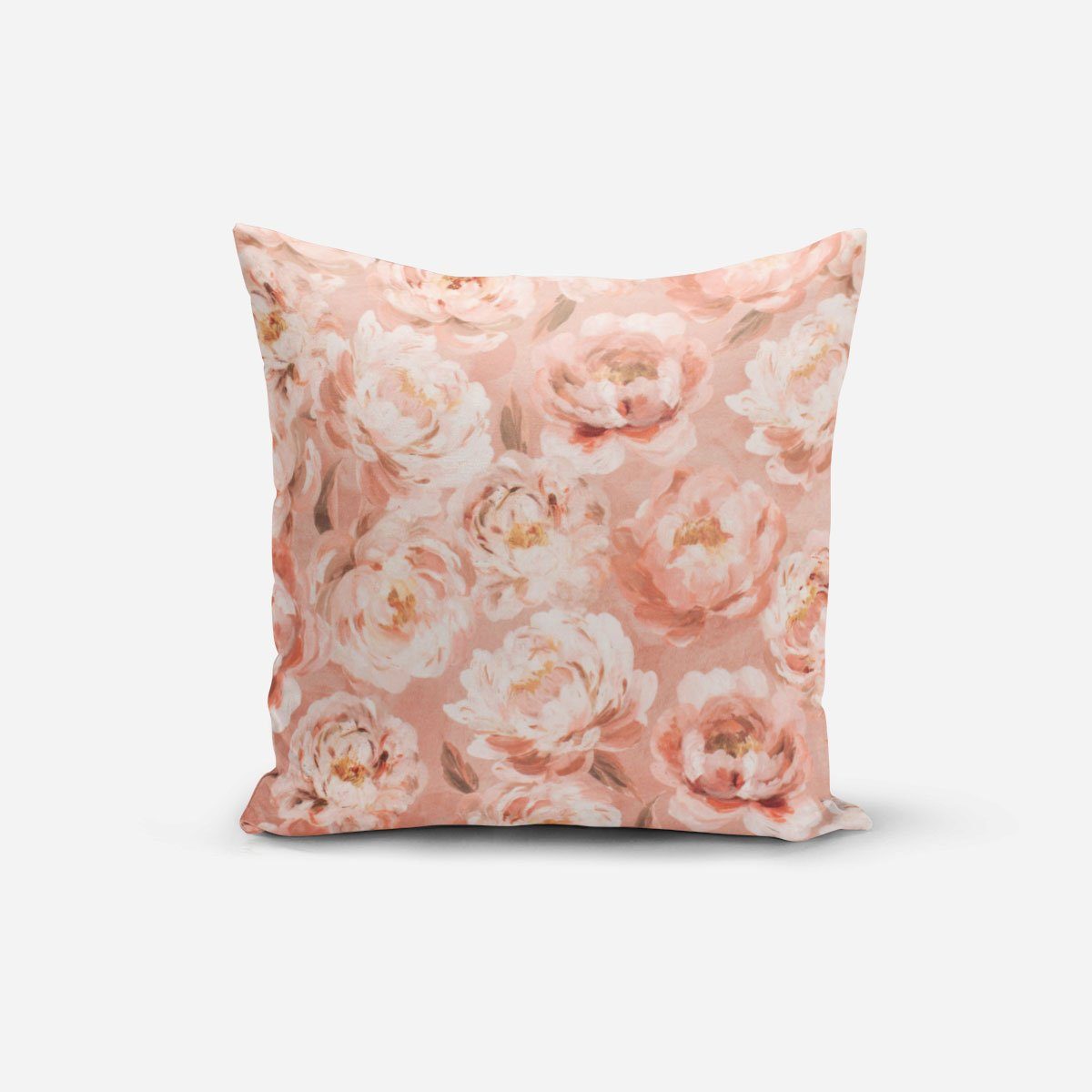 SCHÖNER LEBEN. Dekokissen Kissenhülle Velvet Deluxe Romantic Peony Dream Pfingst, made in Germany,handmade