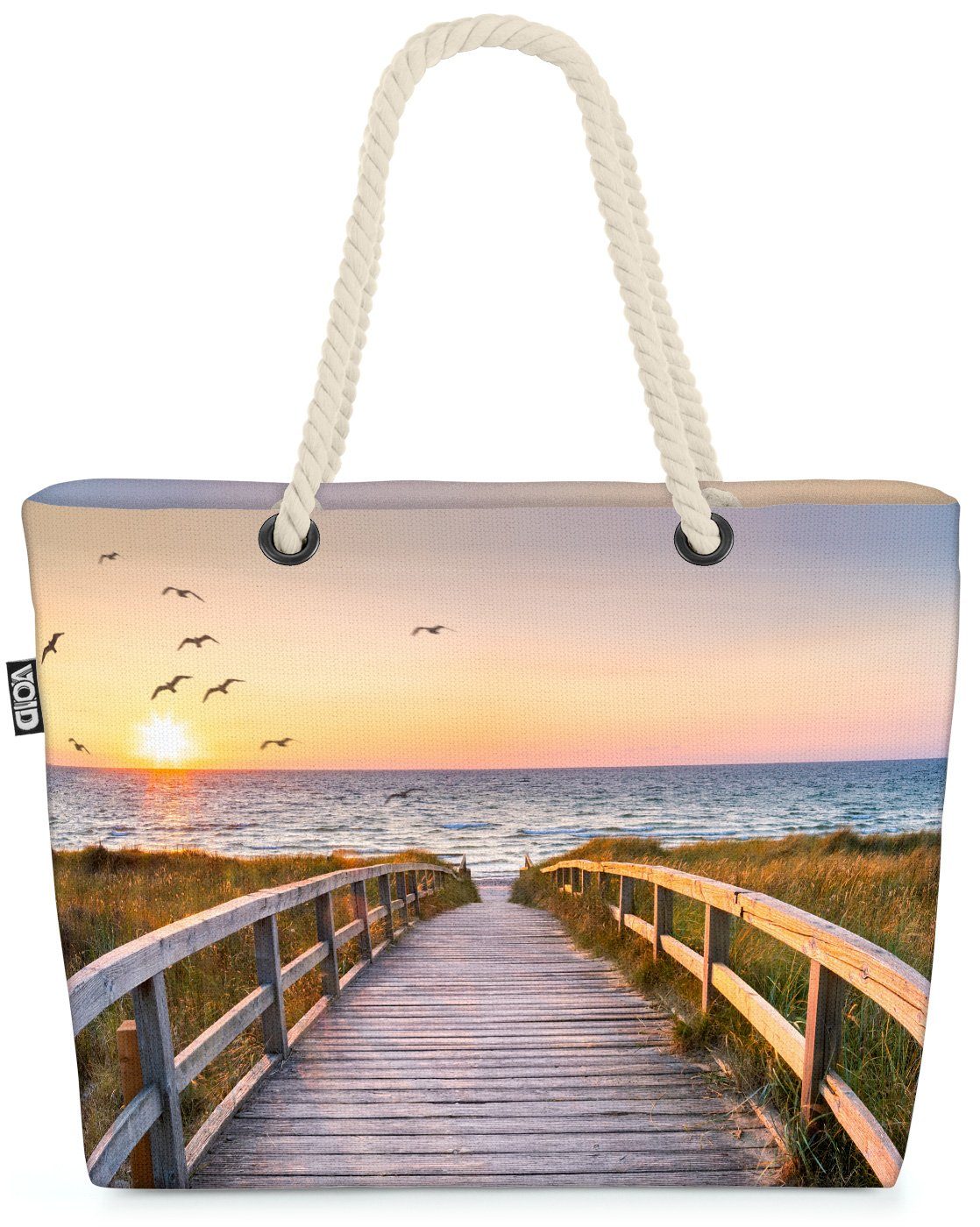 VOID Strandtasche (1-tlg), Sylt Düne Beach Bag Deutschland Sonnenuntergang Nordsee strand Landschaft